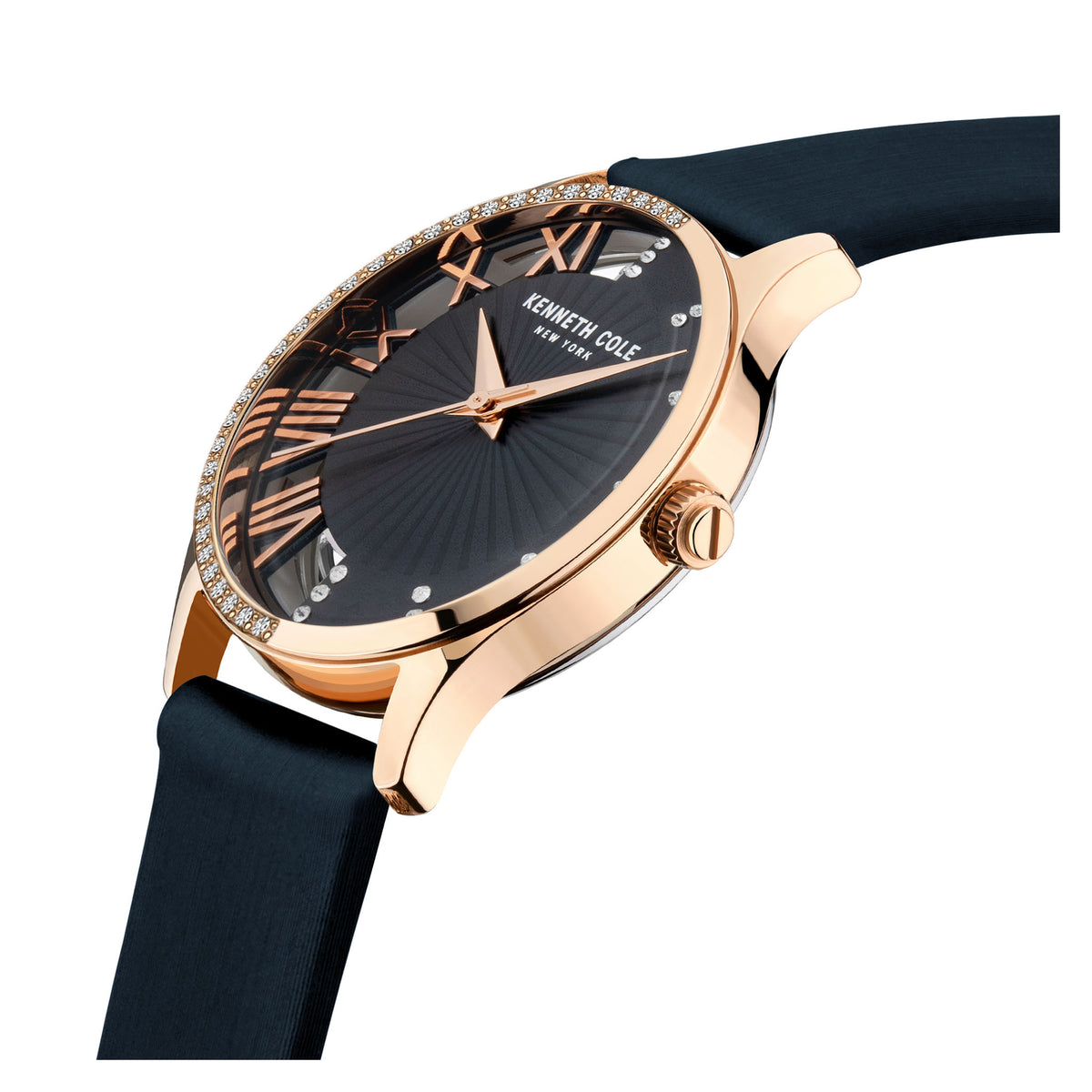 Kenneth Cole Blue Leather MOP Dial Women's Watch - KCWLA2126101