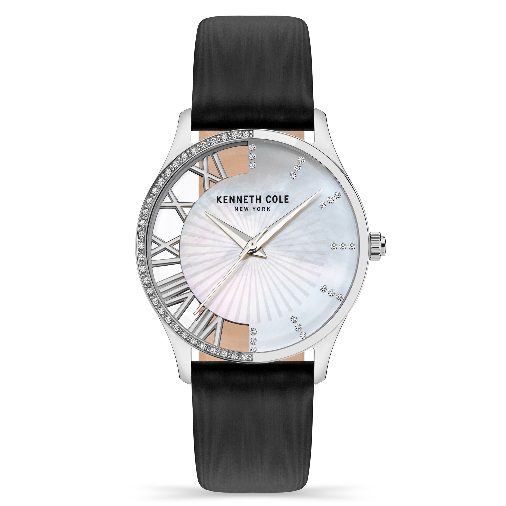 Kenneth Cole Stainless Steel Mother of Pearl Dial Leather Women's Watch - KCWLA2126102