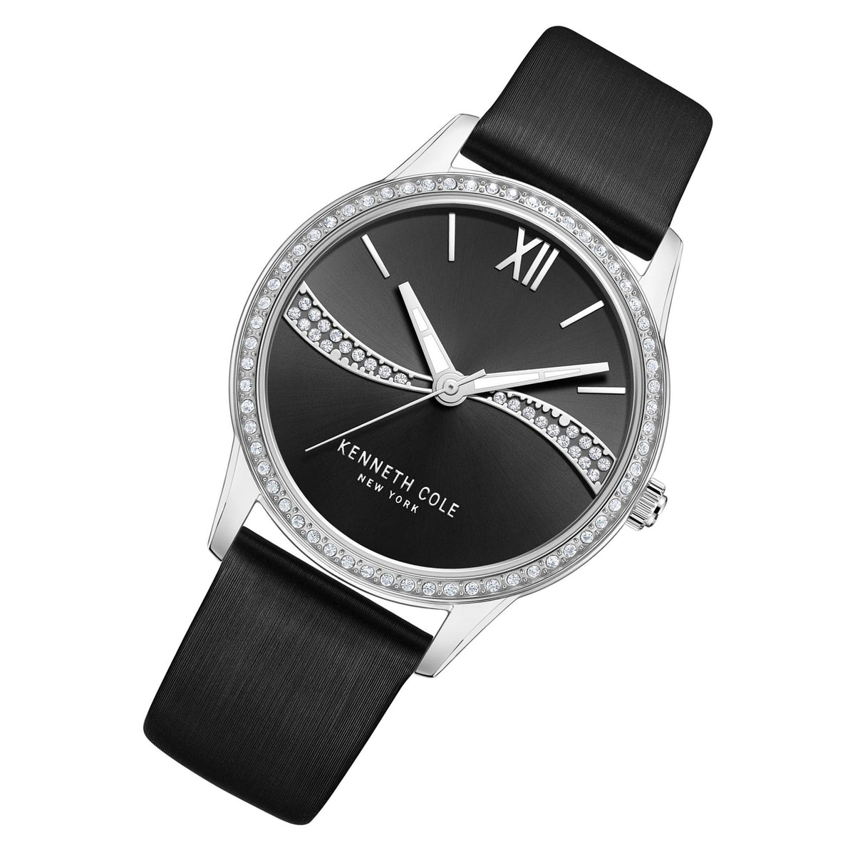 Kenneth Cole Leather Black Dial Women's Watch - KCWLA2219601