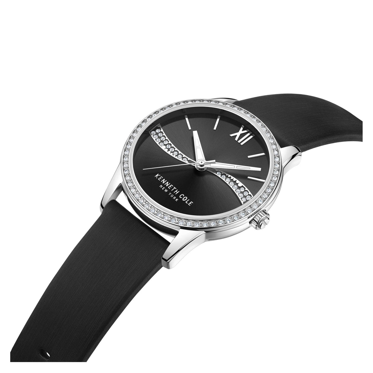Kenneth Cole Leather Black Dial Women's Watch - KCWLA2219601