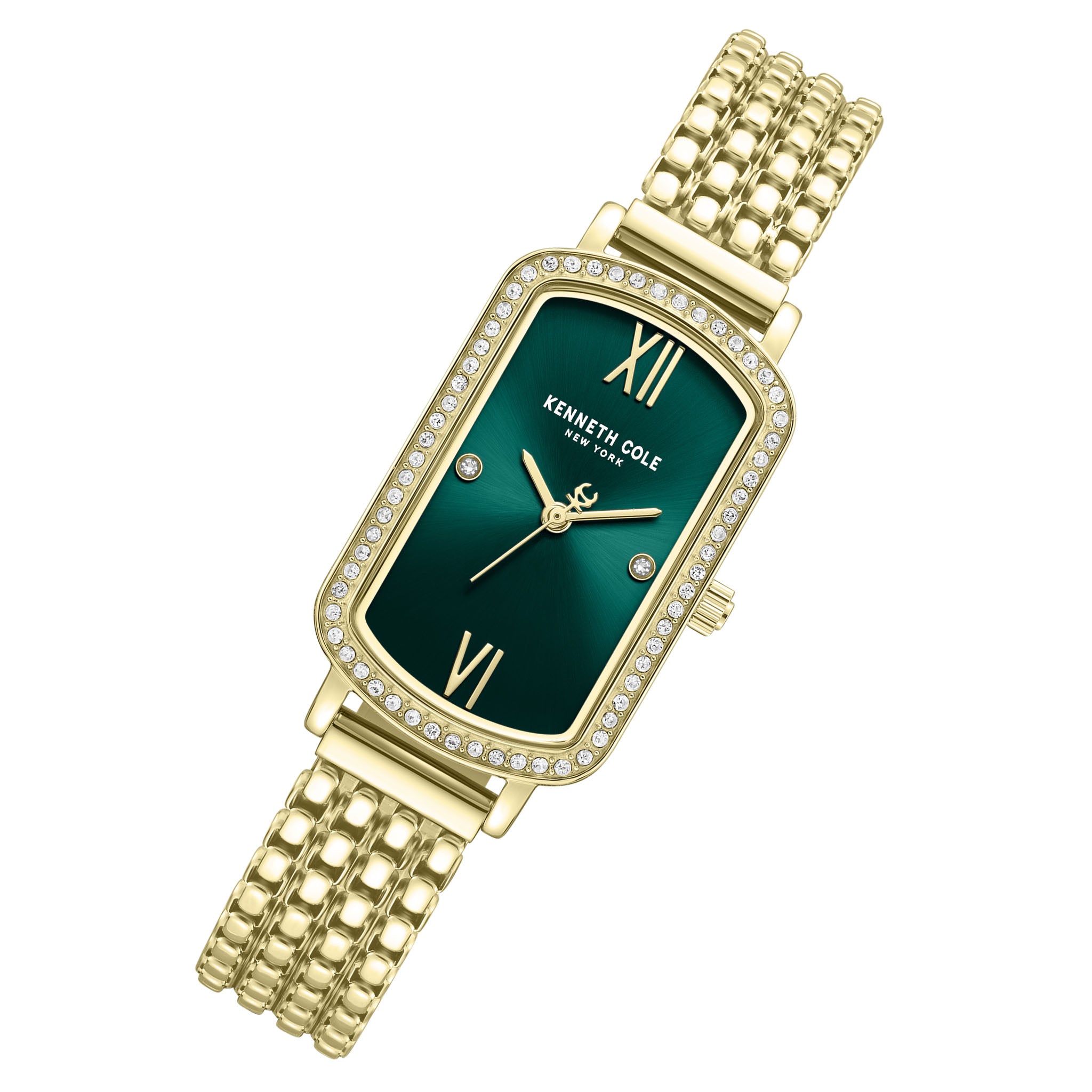 Kenneth Cole Gold Steel Green Dial Women's Watch - KCWLG0065802