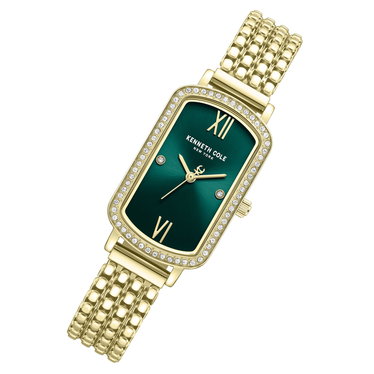 Kenneth Cole Gold Steel Green Dial Women's Watch - KCWLG0065802