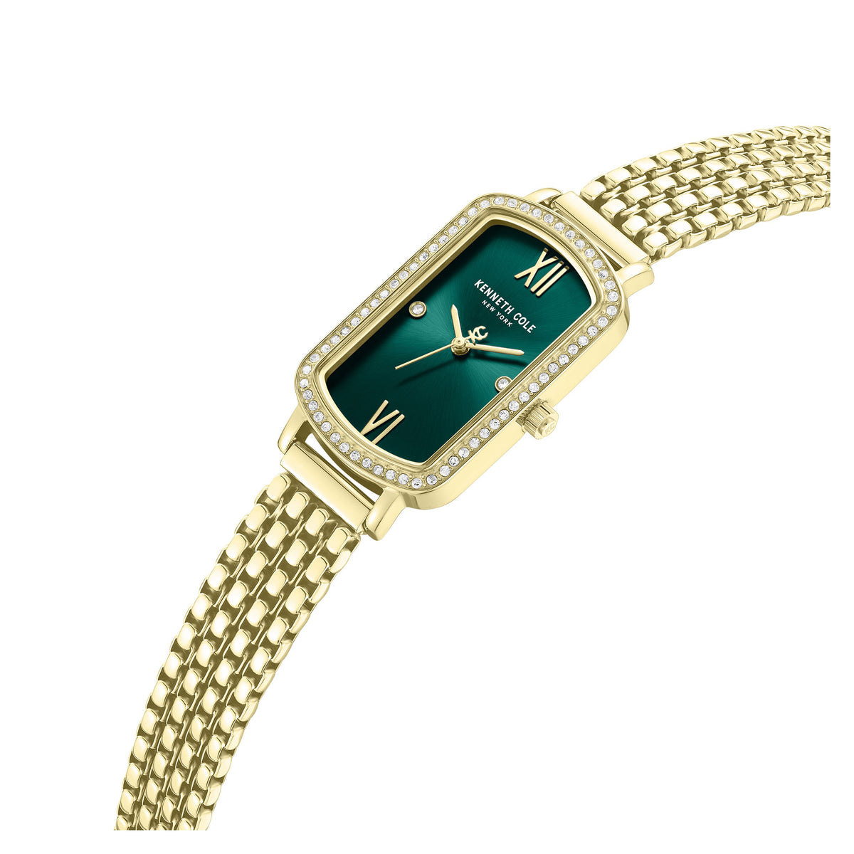 Kenneth Cole Gold Steel Green Dial Women's Watch - KCWLG0065802