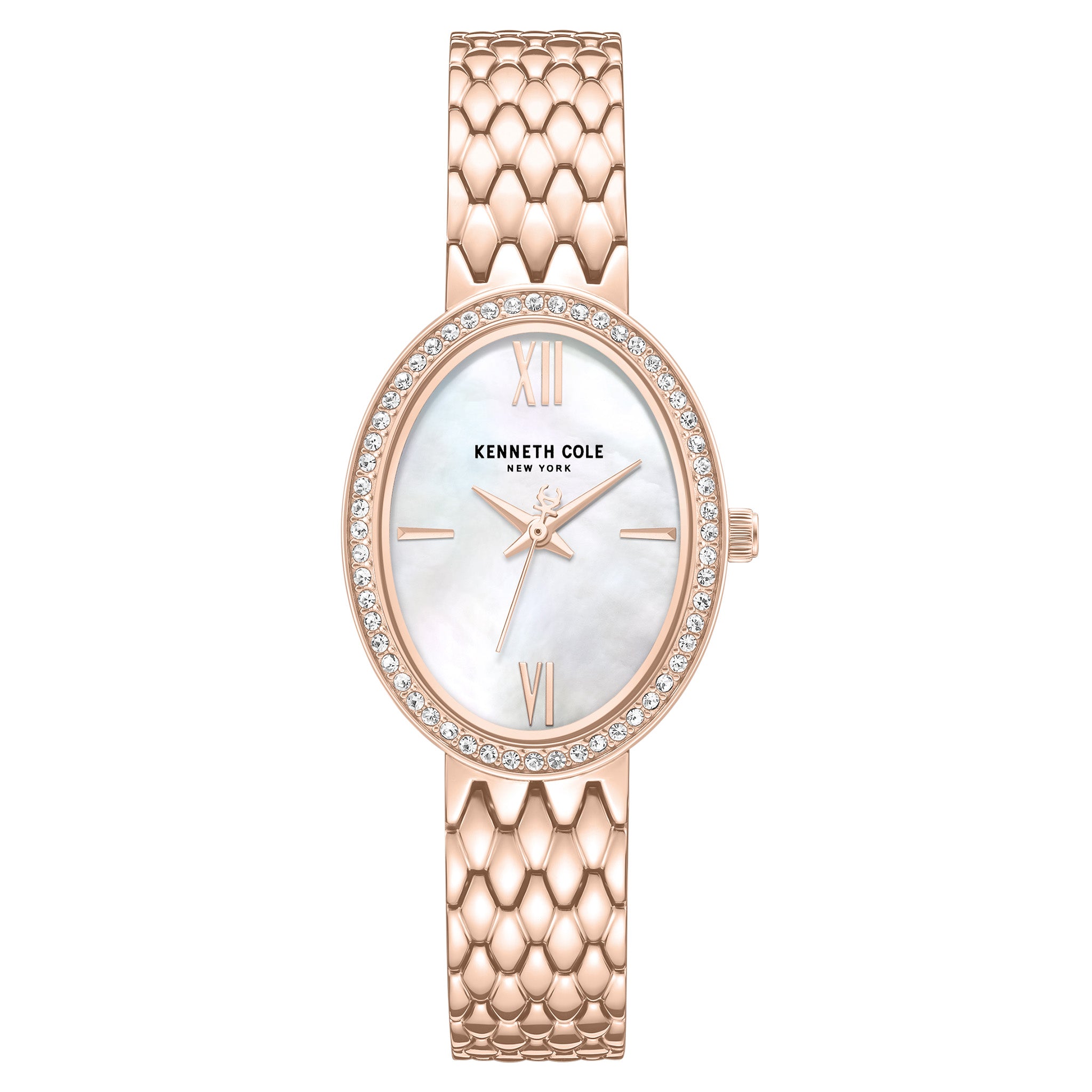 Kenneth Cole Stainless Steel Mother of Pearl Dial Stainless Steel Women's Watch - KCWLG0068301
