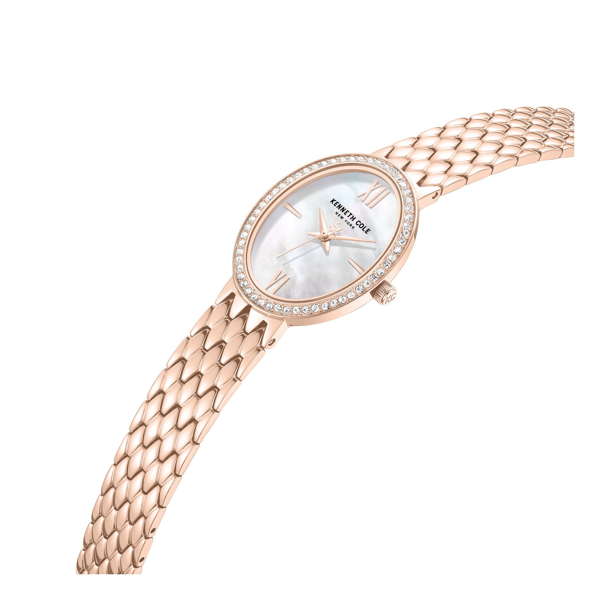 Kenneth Cole Rose Gold Steel MOP Dial Women's Watch - KCWLG0068301