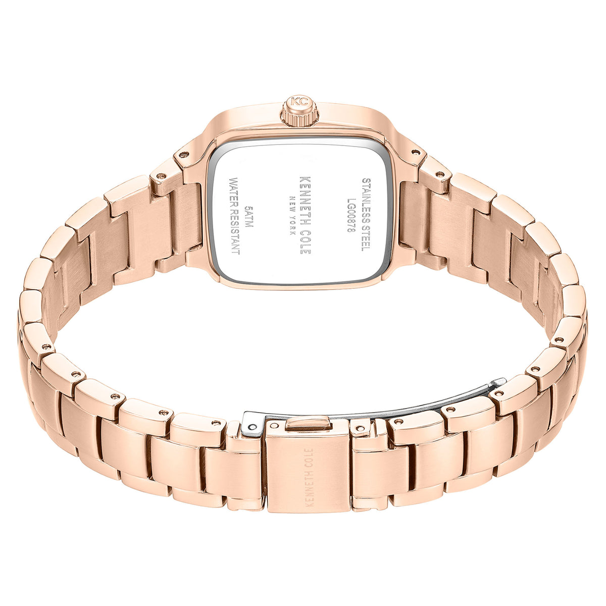 Kenneth Cole Rose Gold Steel MOP Brown Dial Women's Watch - KCWLG0087801