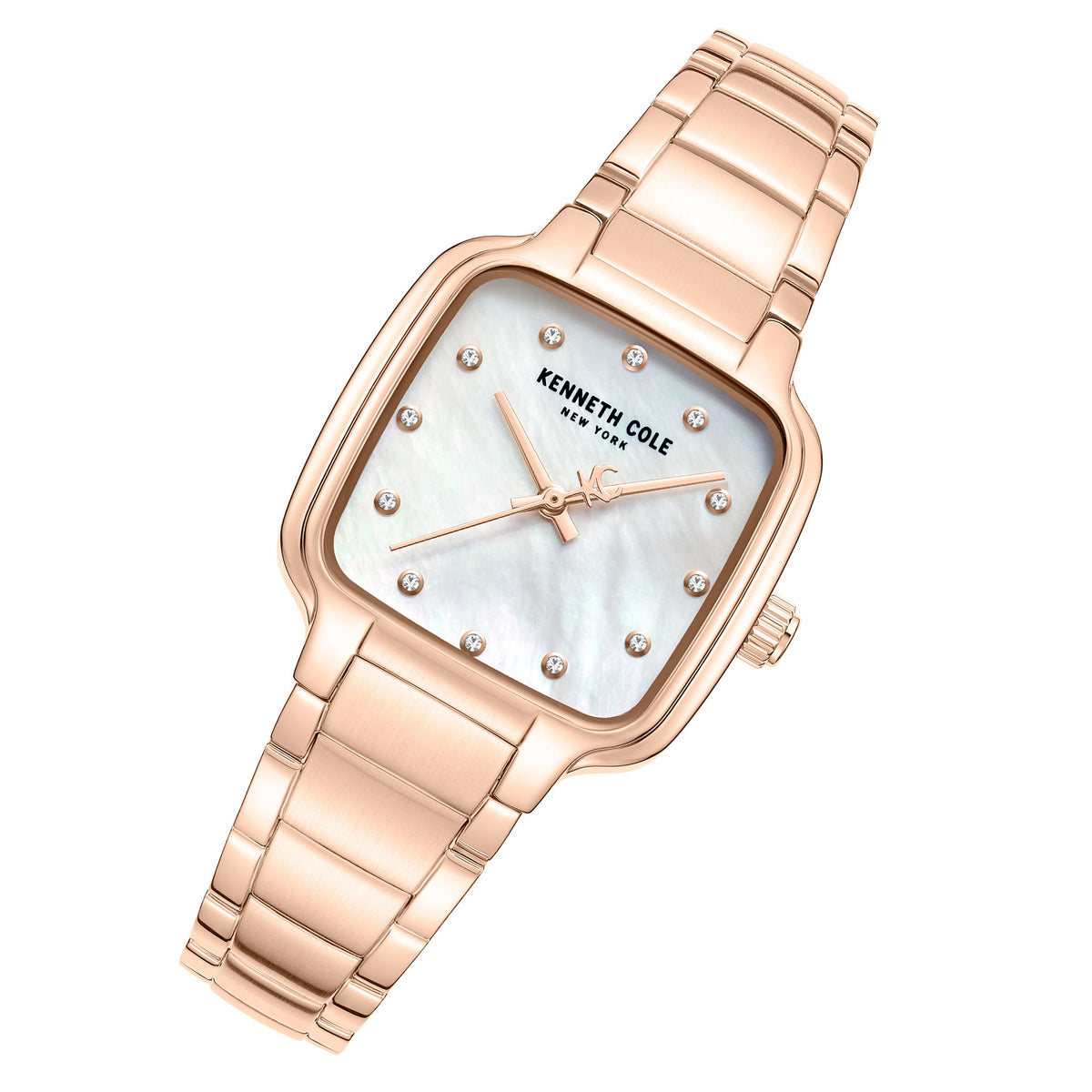 Kenneth Cole Rose Gold Steel MOP Dial Women's Watch - KCWLG0087802