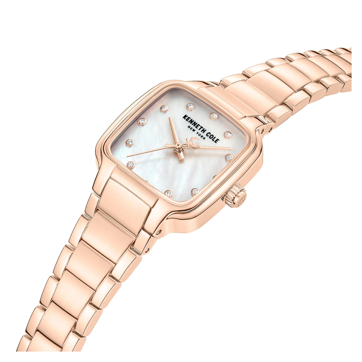Kenneth Cole Rose Gold Steel MOP Dial Women's Watch - KCWLG0087802