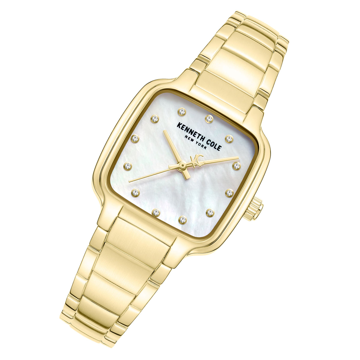 Kenneth Cole Gold Steel MOP Dial Women's Watch - KCWLG0087803