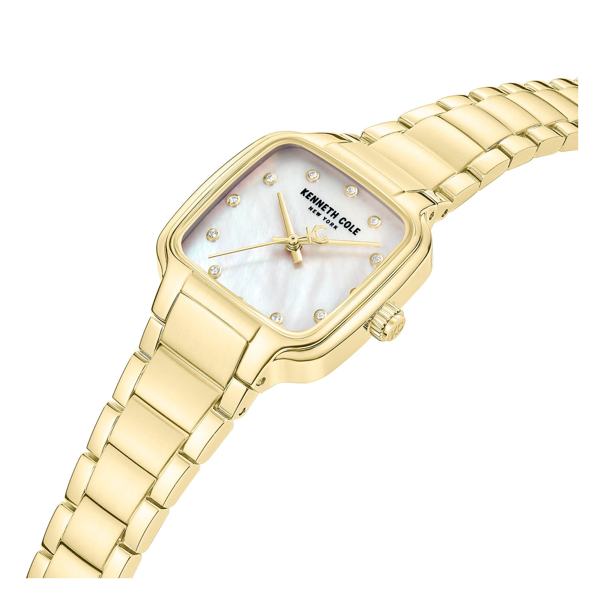 Kenneth Cole Gold Steel MOP Dial Women's Watch - KCWLG0087803