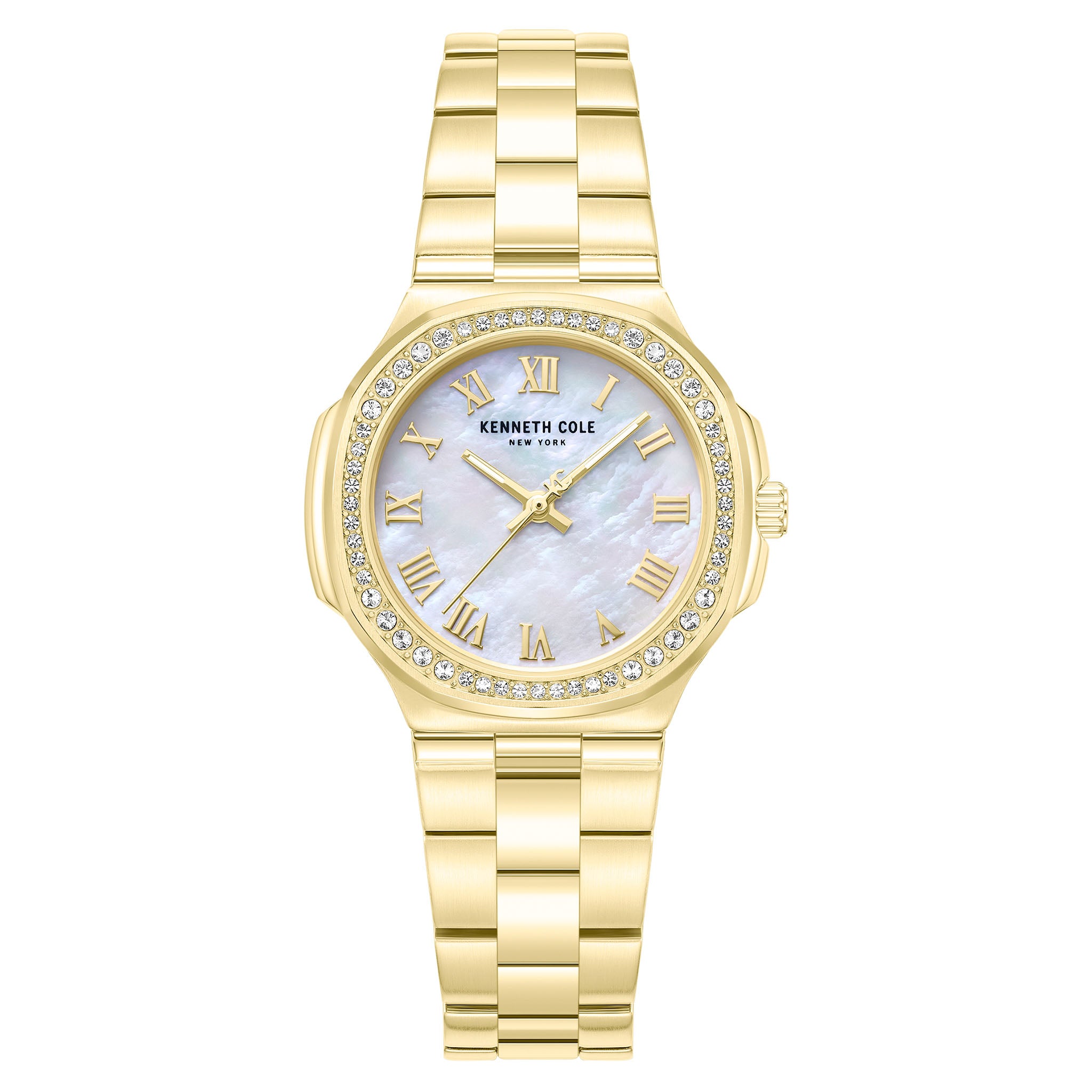 Kenneth Cole Stainless Steel Mother of Pearl Dial Stainless Steel Women's Watch - KCWLG0088702