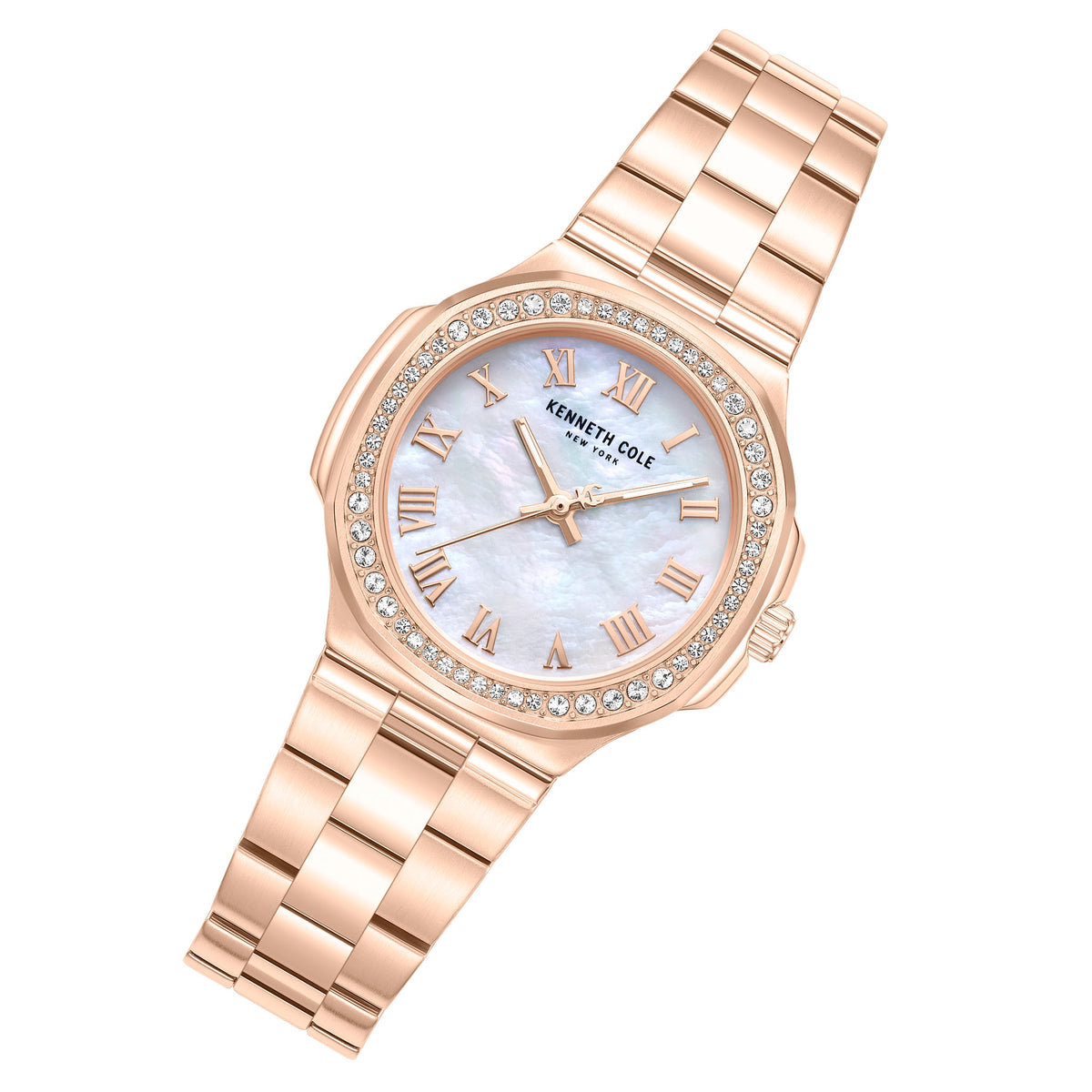 Kenneth Cole Rose Gold Steel MOP Dial Women's Watch - KCWLG0088703