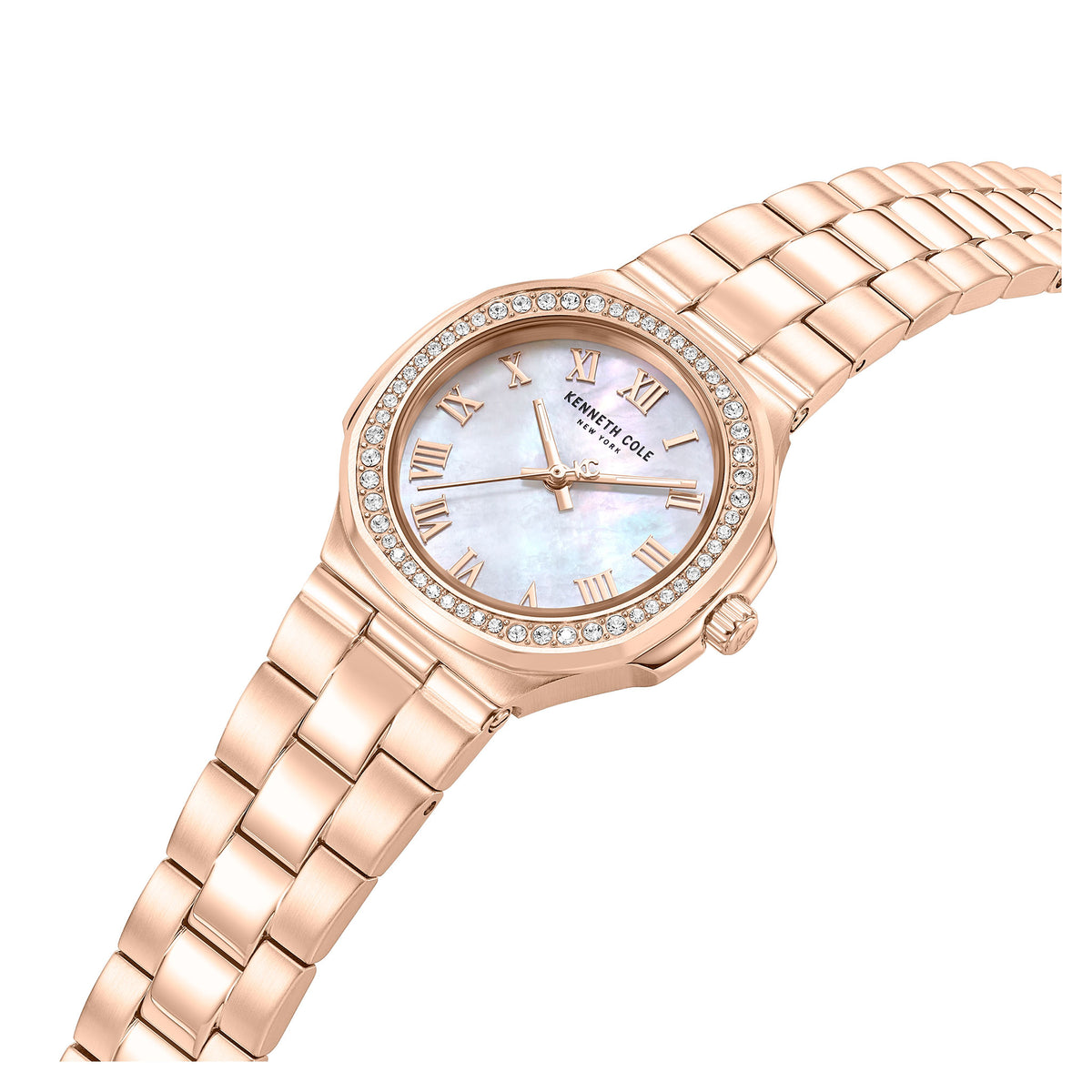 Kenneth Cole Rose Gold Steel MOP Dial Women's Watch - KCWLG0088703