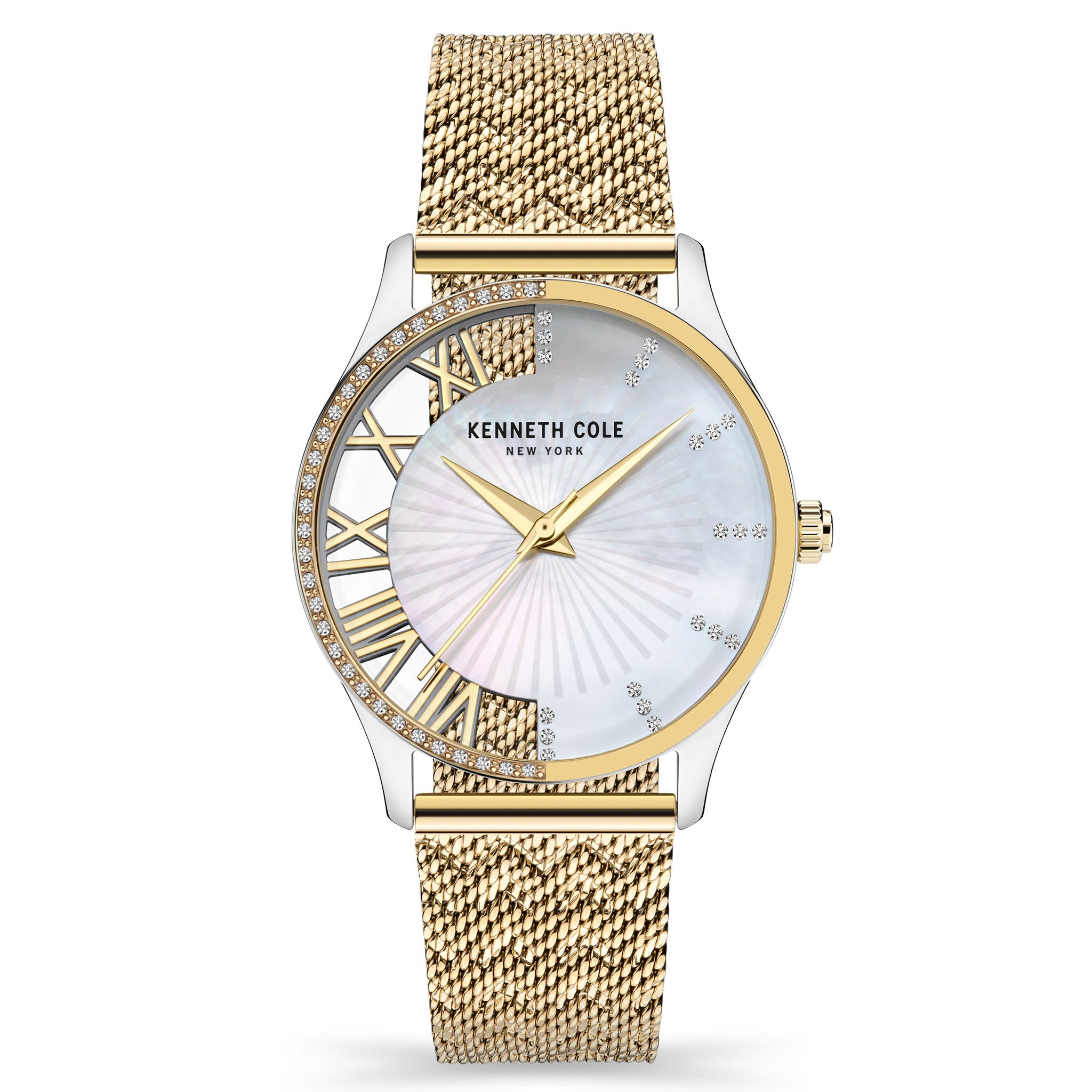 Kenneth Cole Stainless Steel Mother of Pearl Dial Stainless Steel Women's Watch - KCWLG2126103