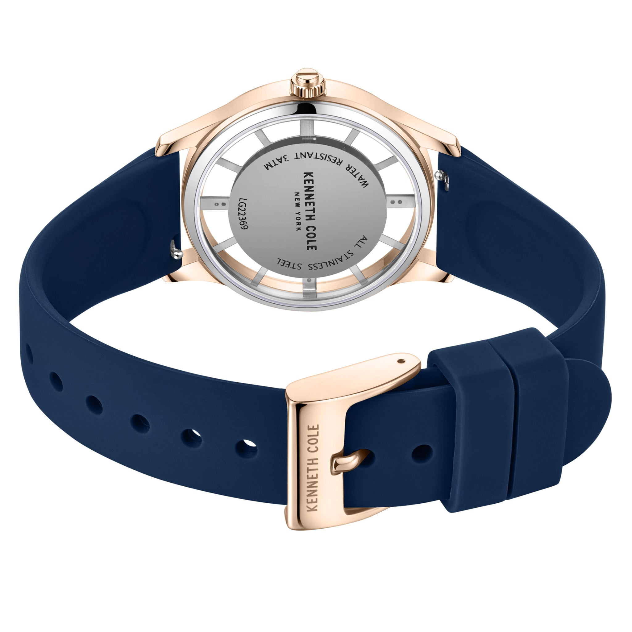 Kenneth Cole Blue Steel Mesh with Silicone Band Women's Gift Set Watch - KCWLG2236903