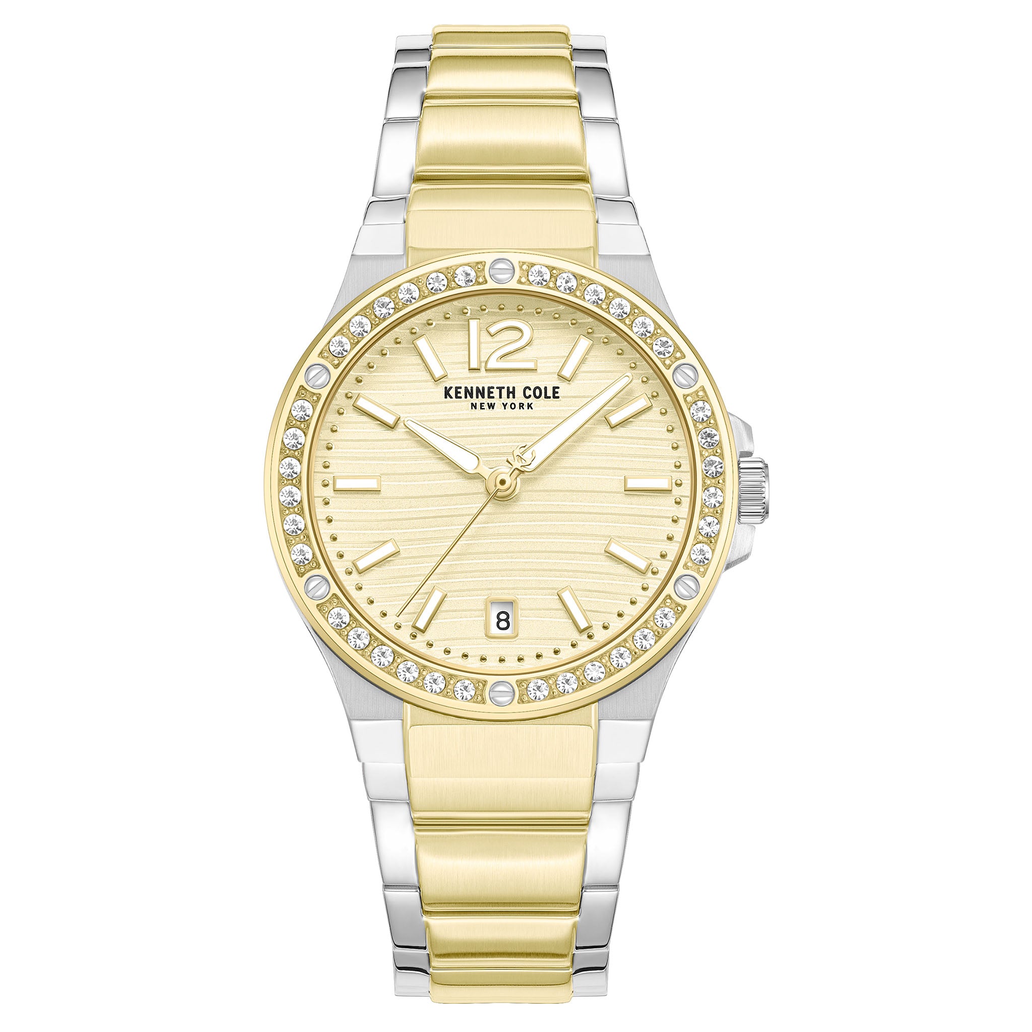 Kenneth Cole Stainless Steel Champagne Dial Stainless Steel Women's Watch - KCWLH0088303