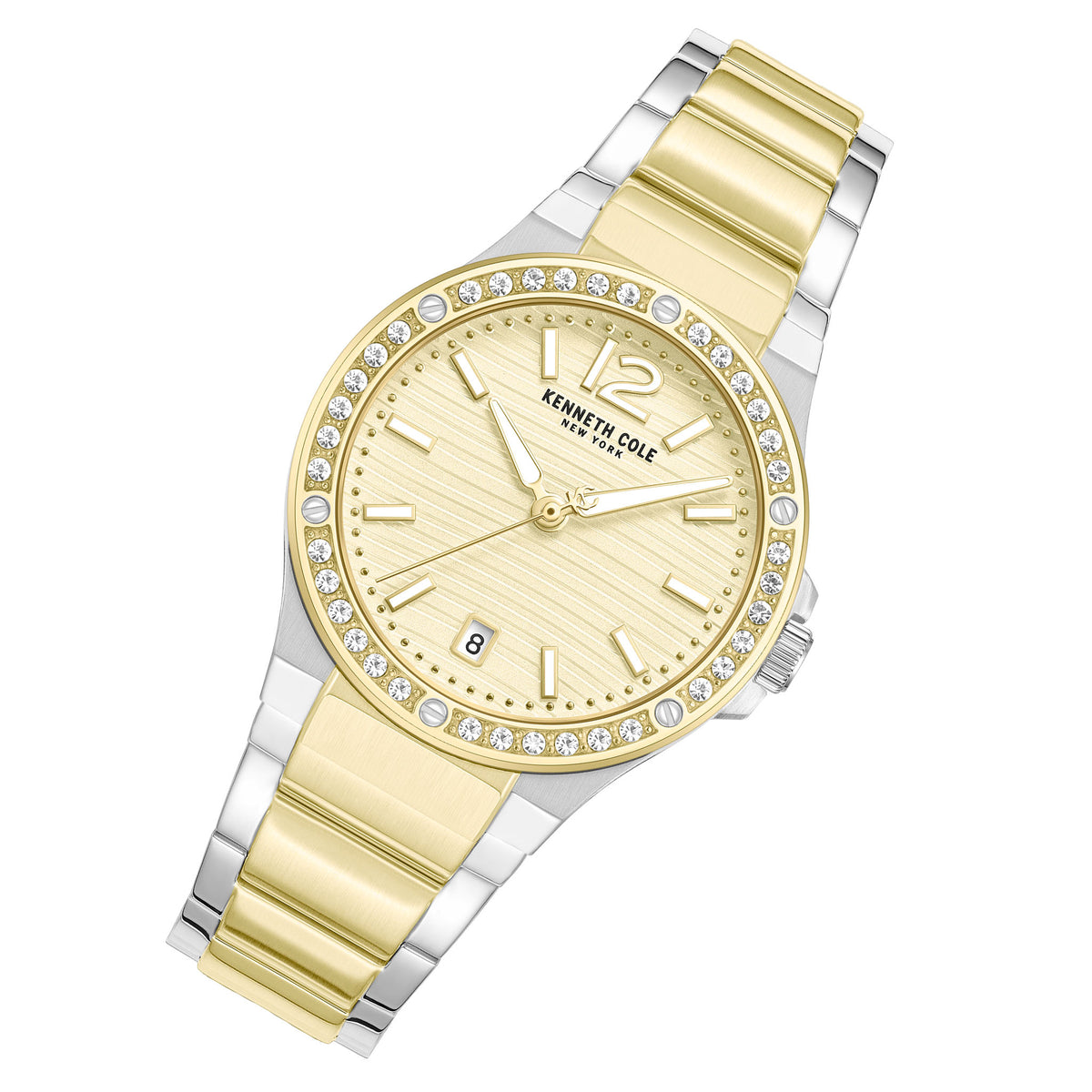 Kenneth Cole Two-Tone Steel Champagne Dial Women's Watch - KCWLH0088303