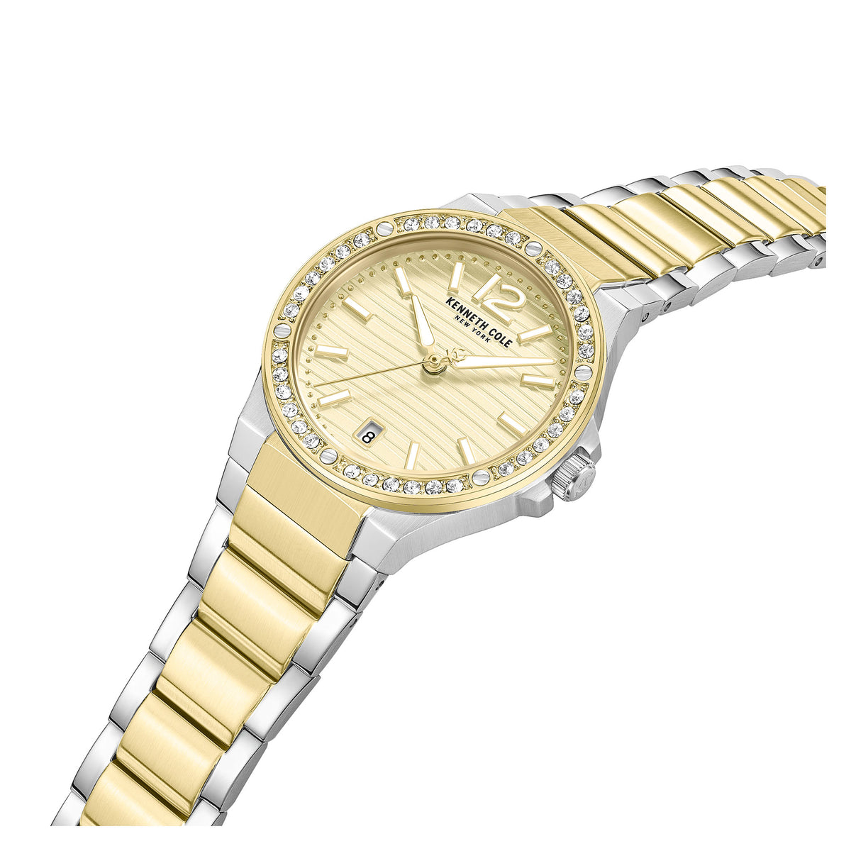 Kenneth Cole Two-Tone Steel Champagne Dial Women's Watch - KCWLH0088303