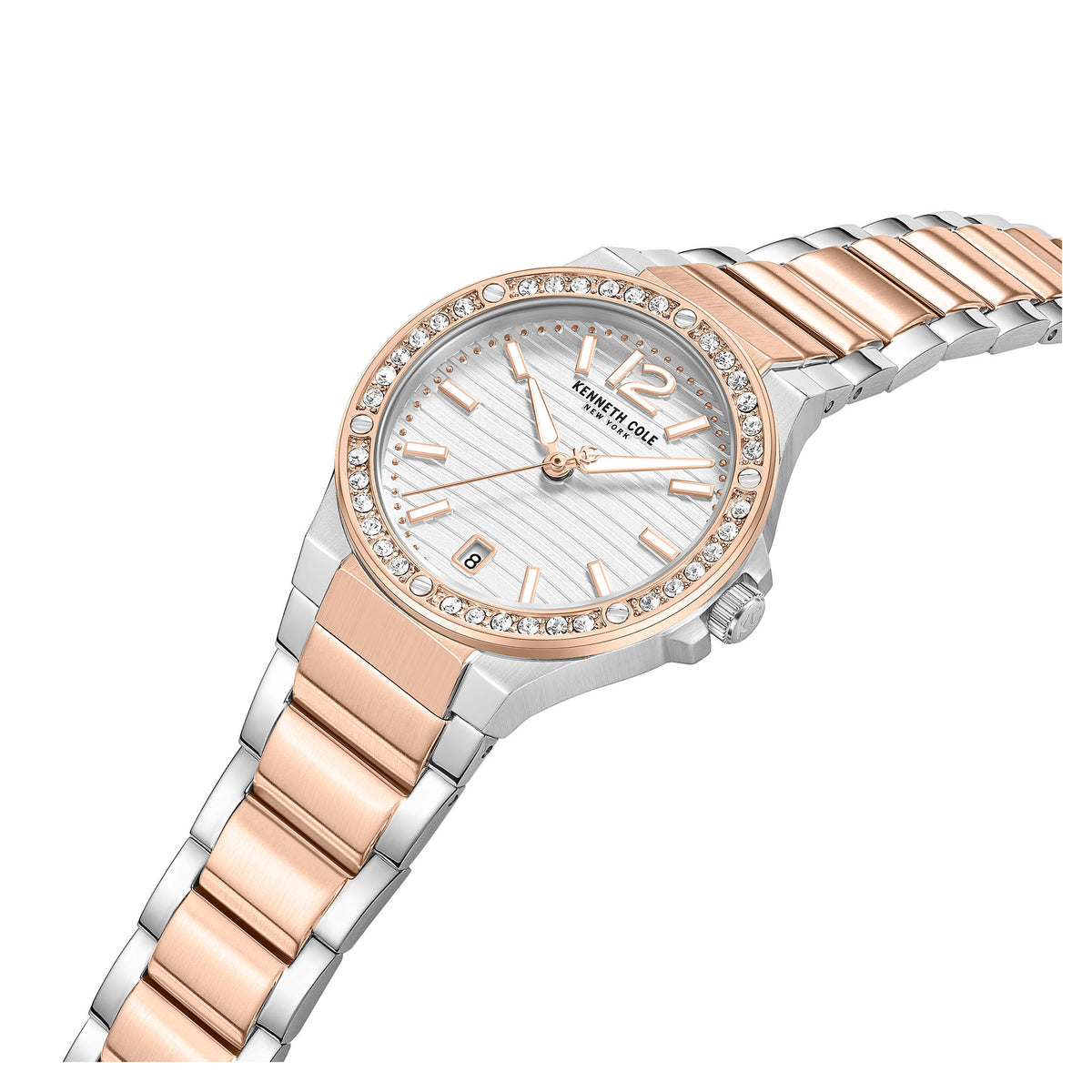 Kenneth Cole Two-Tone Steel Silver Dial Women's Watch - KCWLH0088304