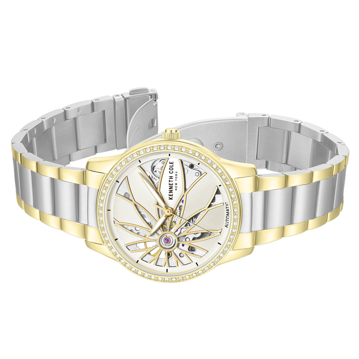 Kenneth Cole Two-Tone Steel Light Champagne Dial Automatic Women's Watch - KCWLL0060902