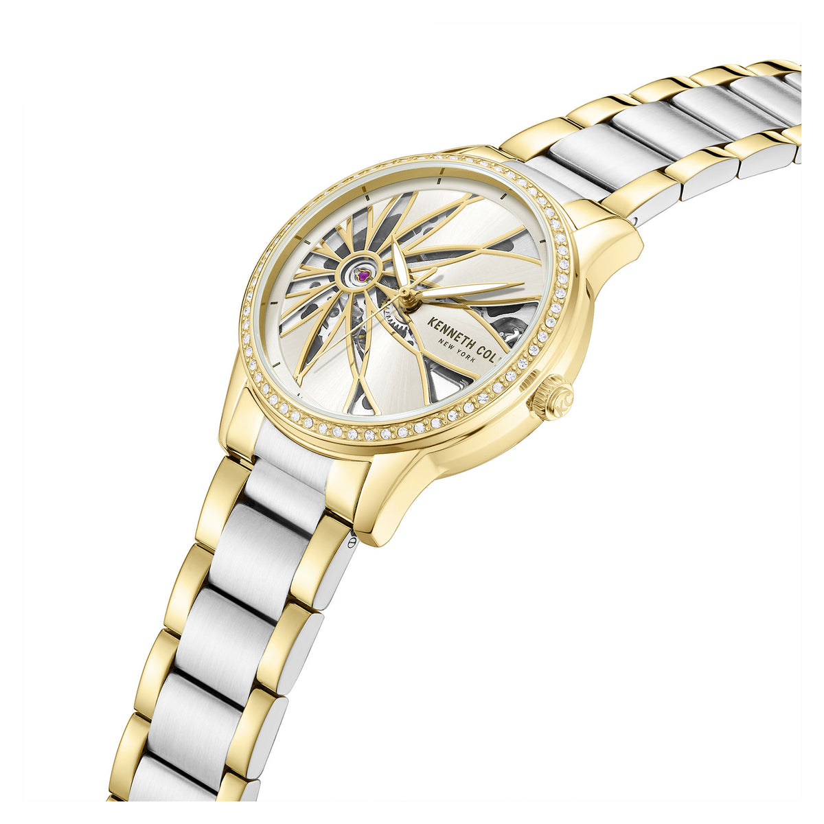 Kenneth Cole Two-Tone Steel Light Champagne Dial Automatic Women's Watch - KCWLL0060902