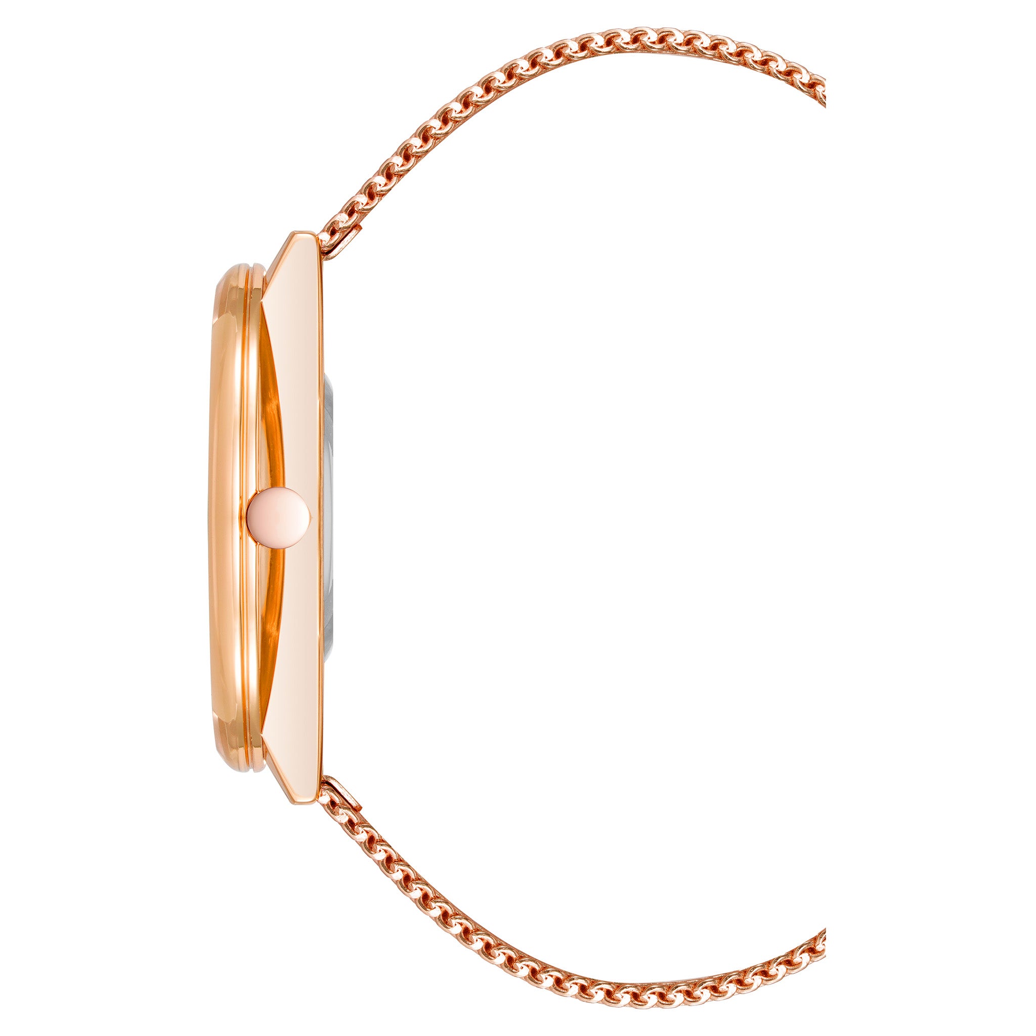 Nine West Rose Gold Steel Mesh Gun Dial Women's Watch - NW1980GYRG