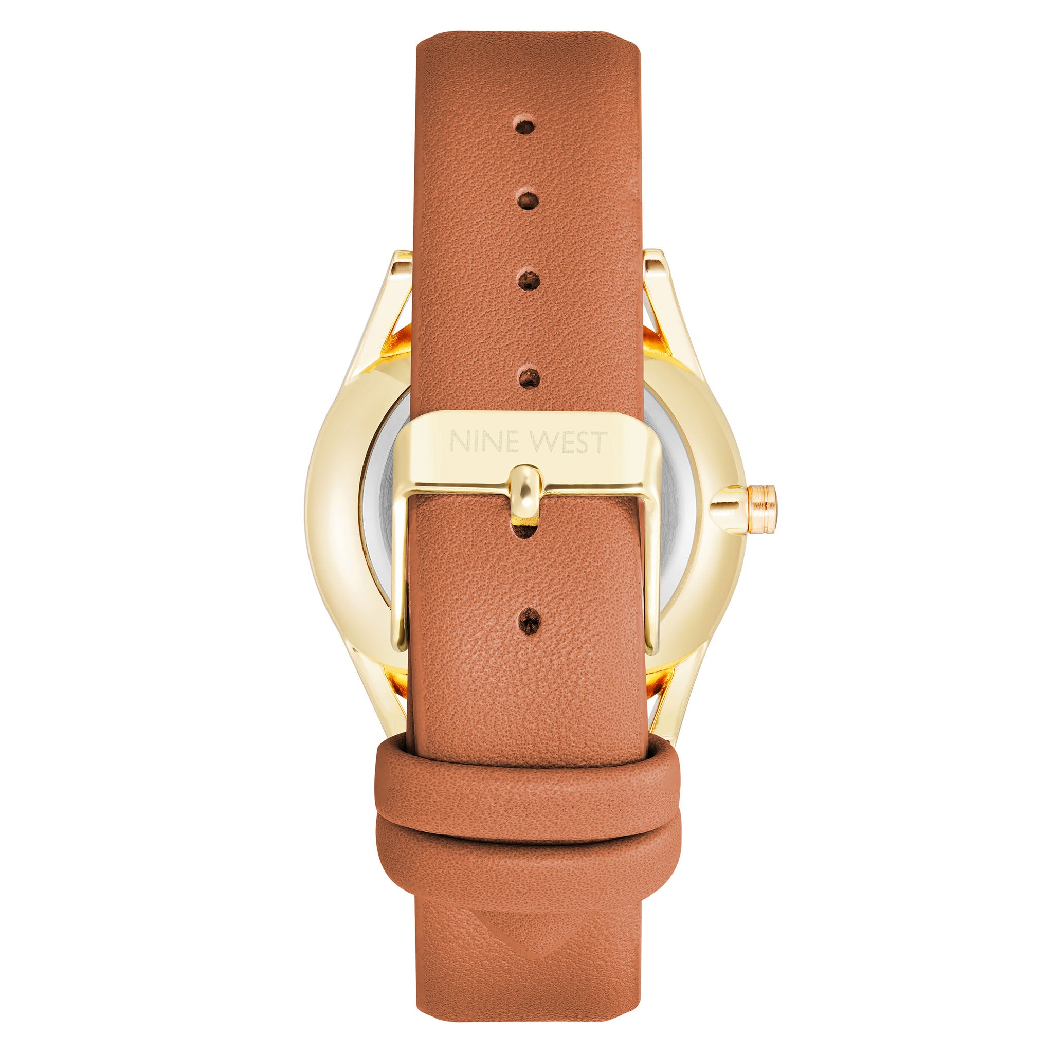 Nine West Honey-Tone Leather Champagne Dial Women's Watch - NW1994CHHY