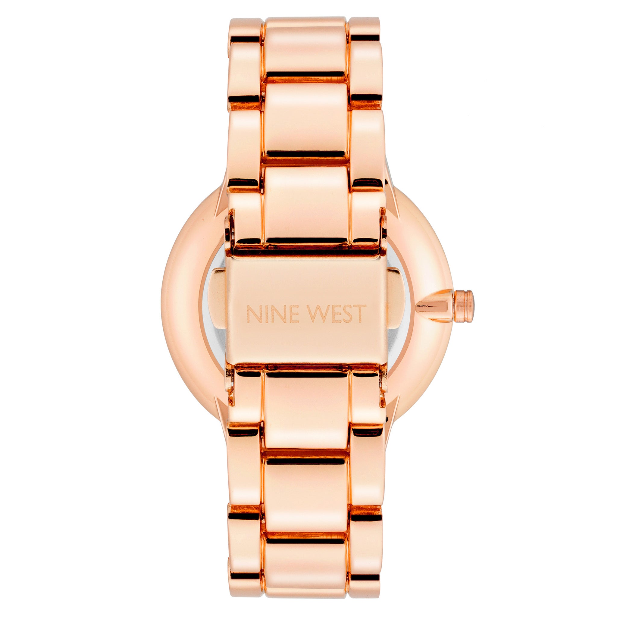 Nine West Rose Gold-Tone Band Blue Dial Women's Watch - NW2098NVRG