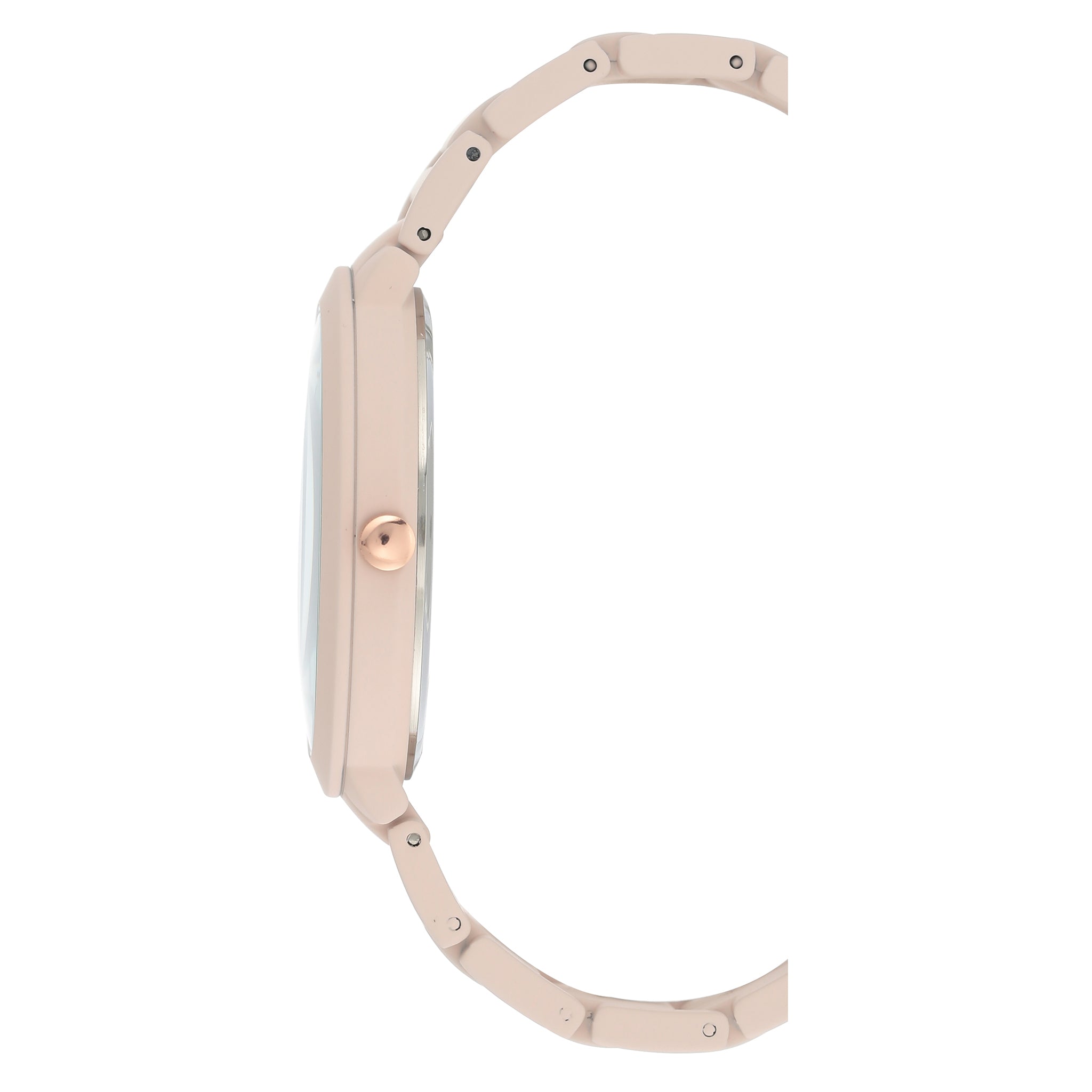 Nine West Pink-Tone Bracelet Marble Dial Women's Watch - NW2274MAPK