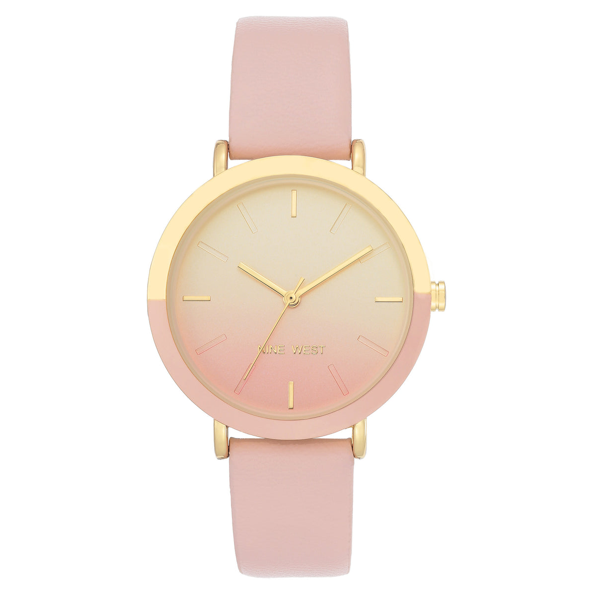Nine West Pink Leather Women's Watch - NW2346GPLP