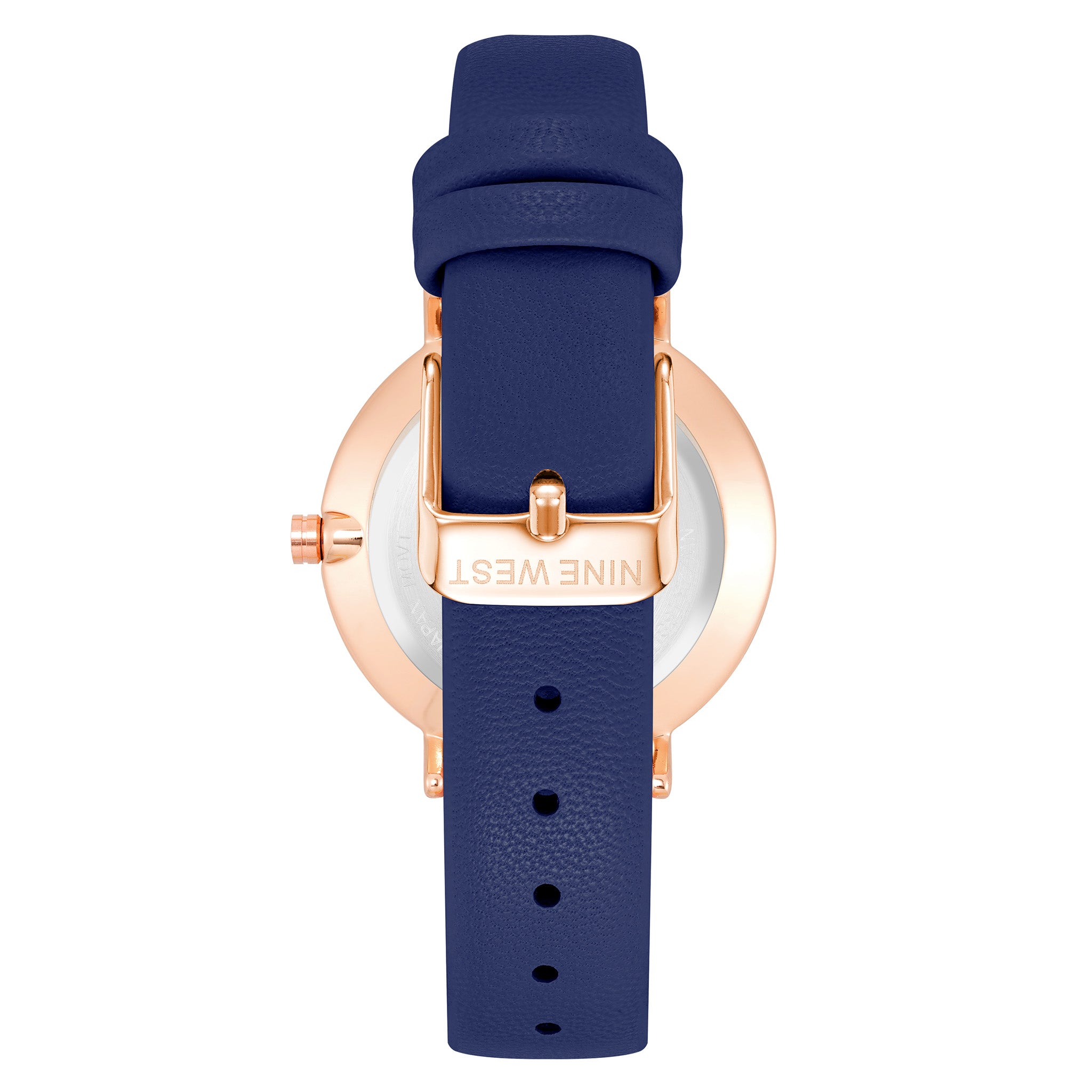 Nine West Blue Leather Women's Watch - NW2346RGBL