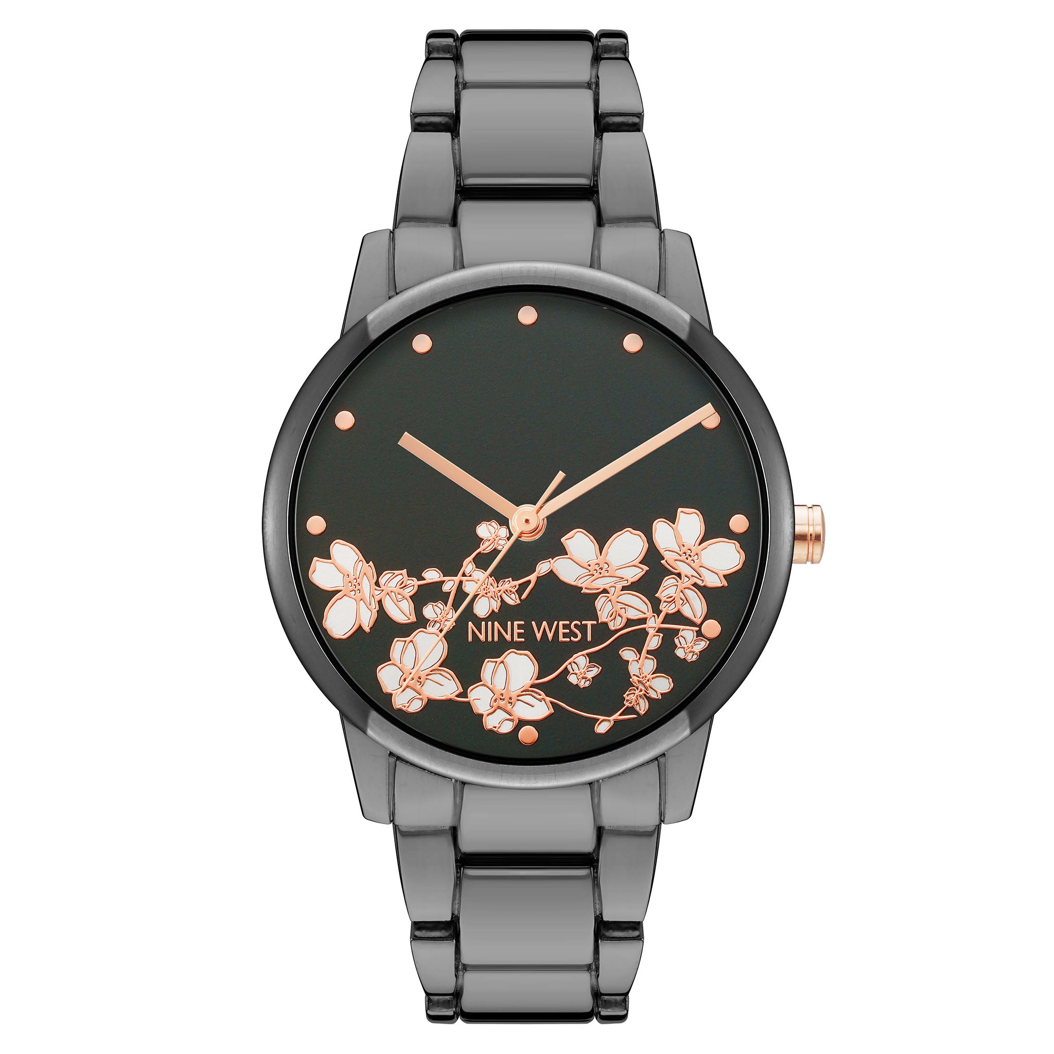 Nine West Gun-Tone Bracelet Women's Watch - NW2597FLGY