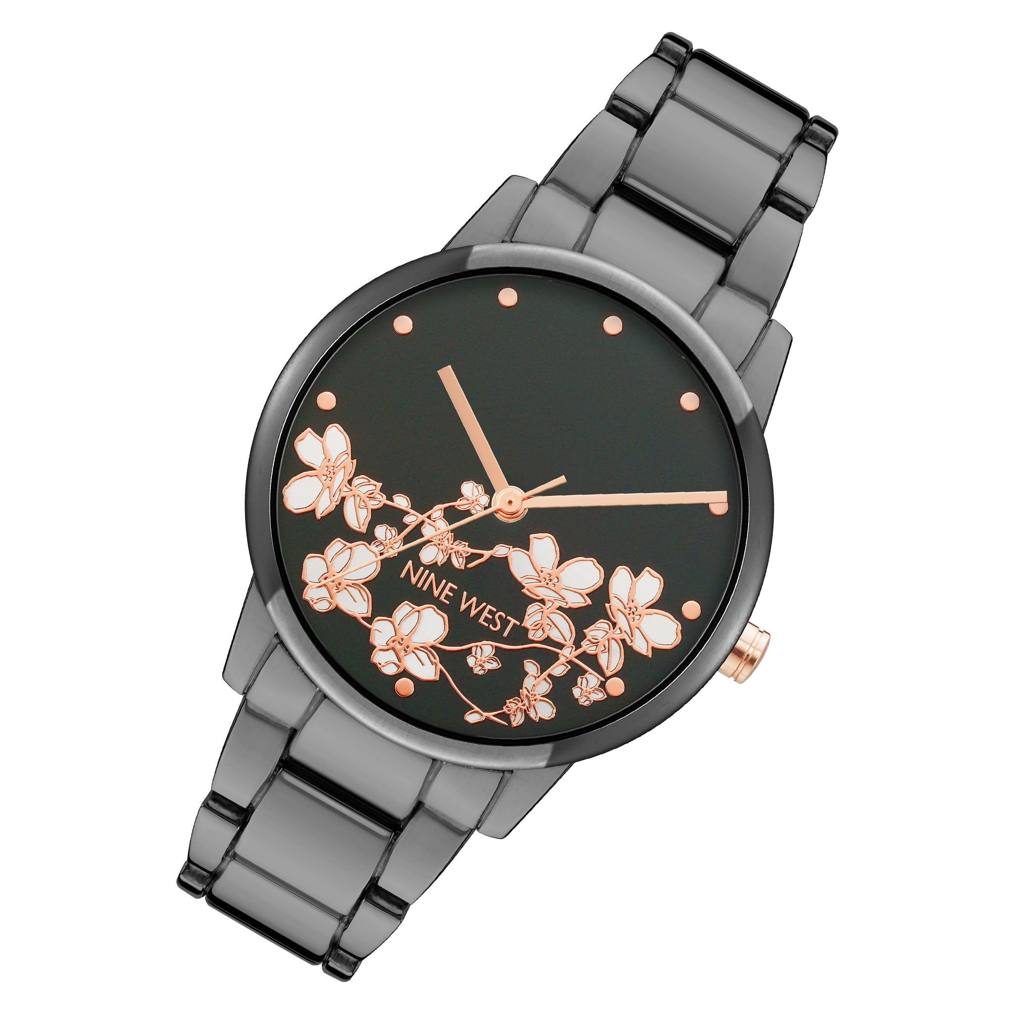 Nine West Gun-Tone Bracelet Women's Watch - NW2597FLGY