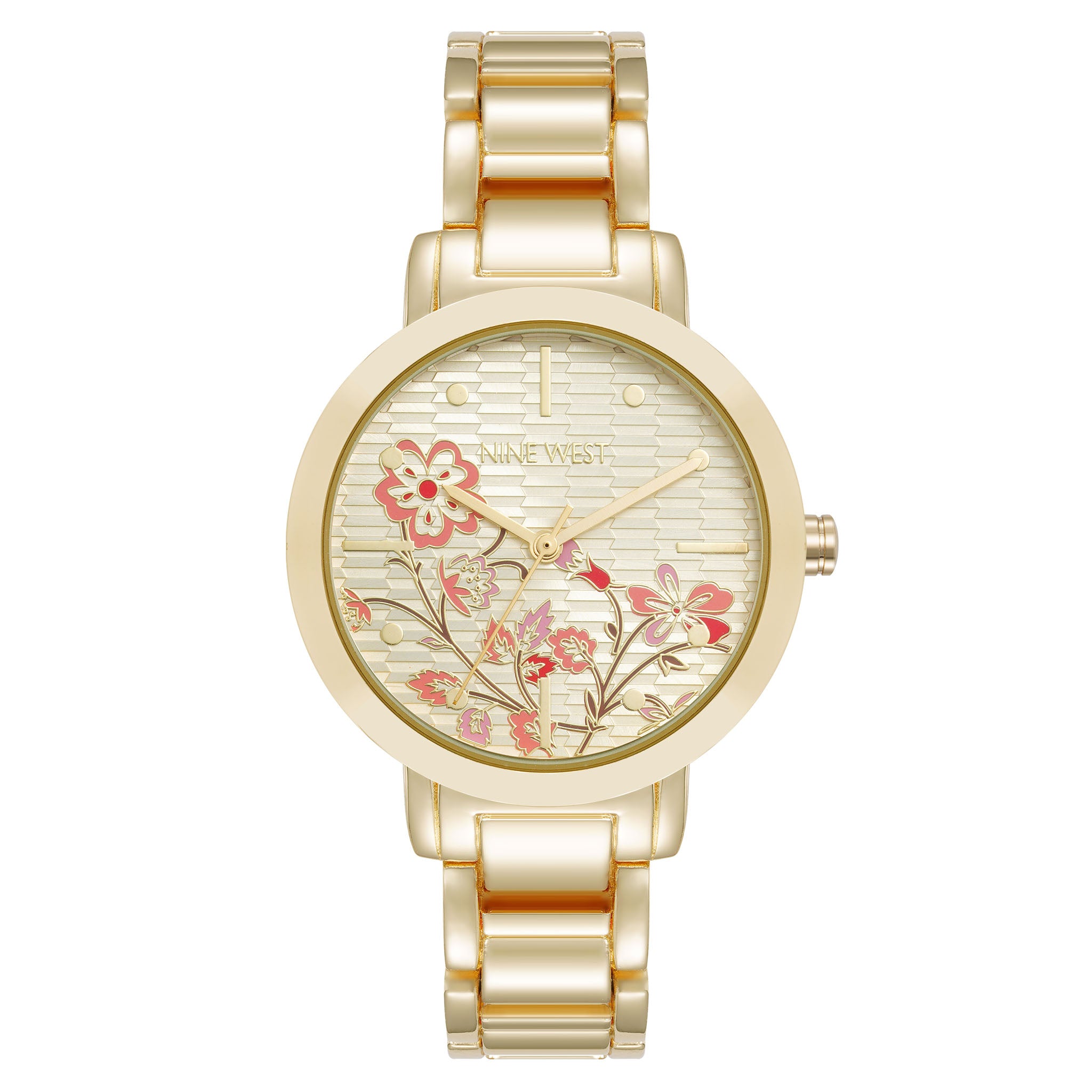 Nine West Gold-Tone Bracelet Champagne Dial Women's Watch - NW3150FLCH