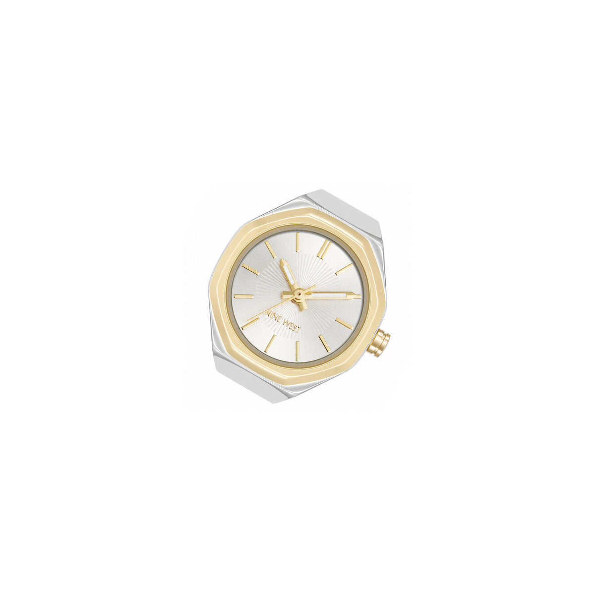 Nine West Silver Steel Women's Ring Watch - NW3343RINGSVT
