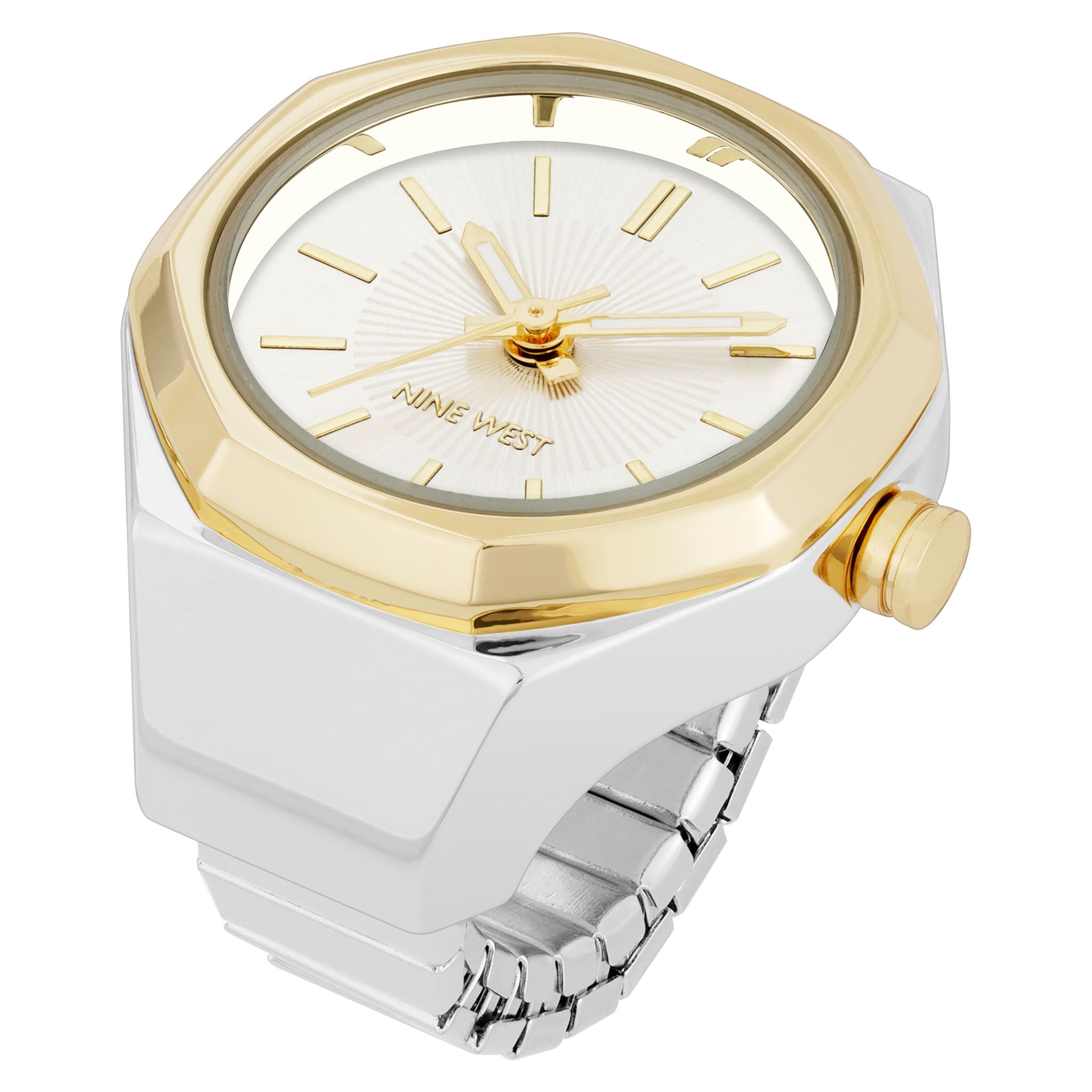 Nine West Silver Steel Women's Watch - NW3343RINGSVT