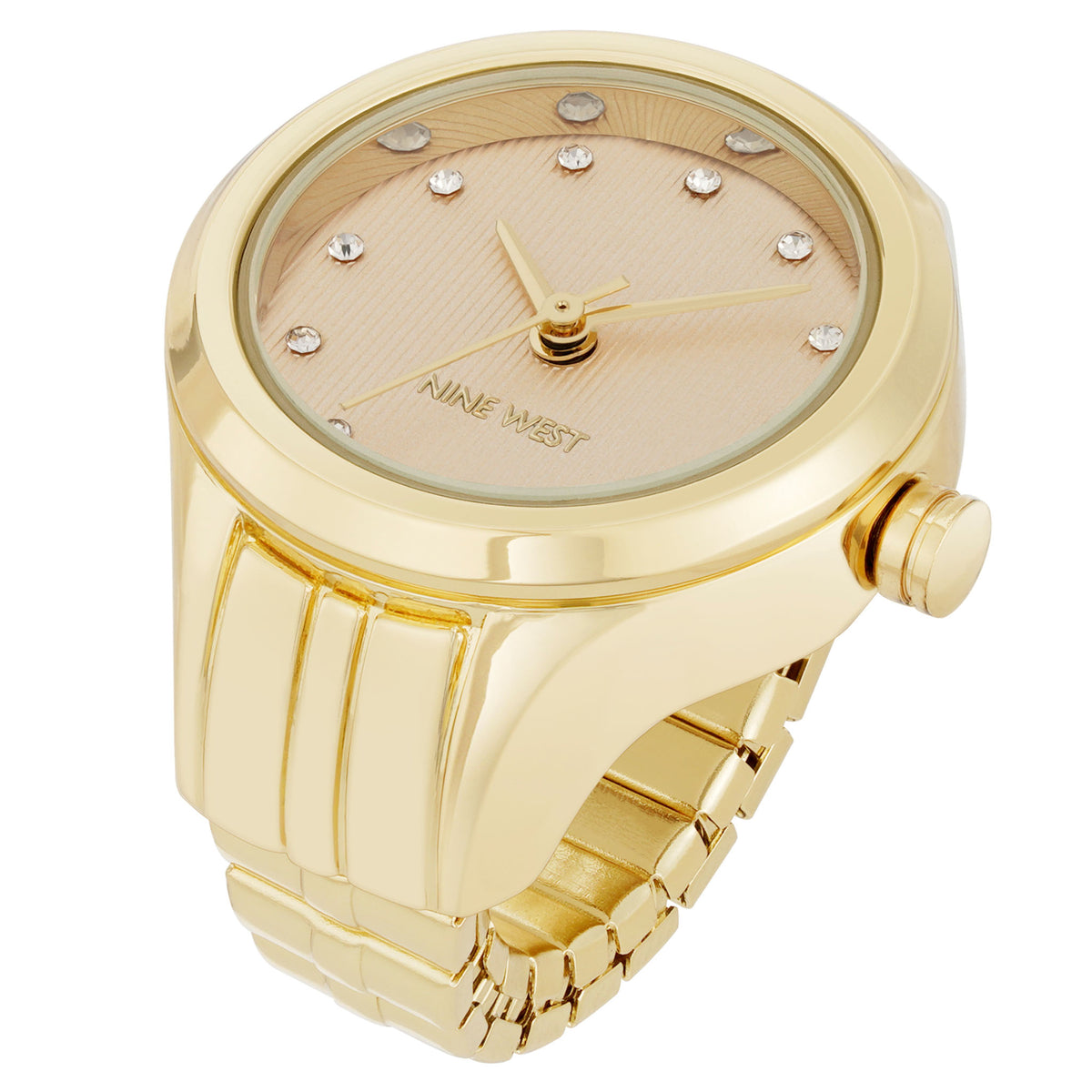Nine West Gold Steel Women's Watch - NW3344RINGCHG