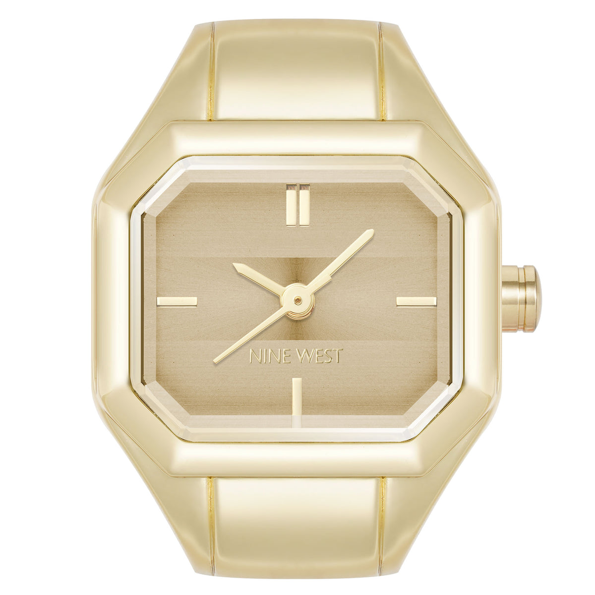 Nine West Gold-Tone Steel Taupe Dial Women's Watch - NW3346RINGTNG