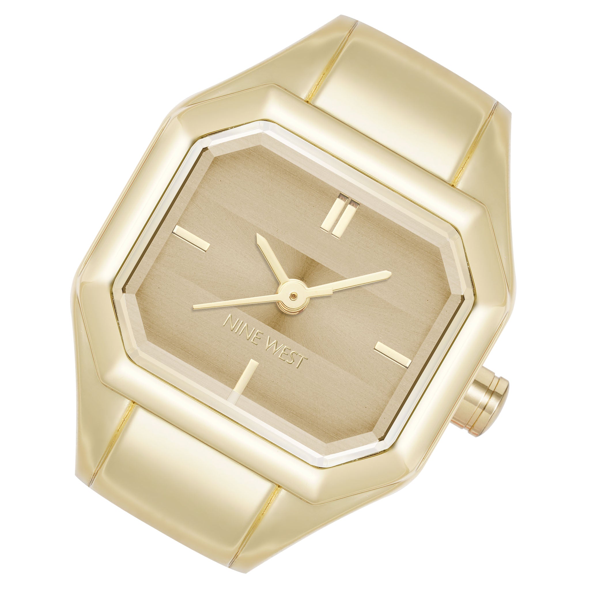Nine West Gold-Tone Steel Taupe Dial Women's Watch - NW3346RINGTNG