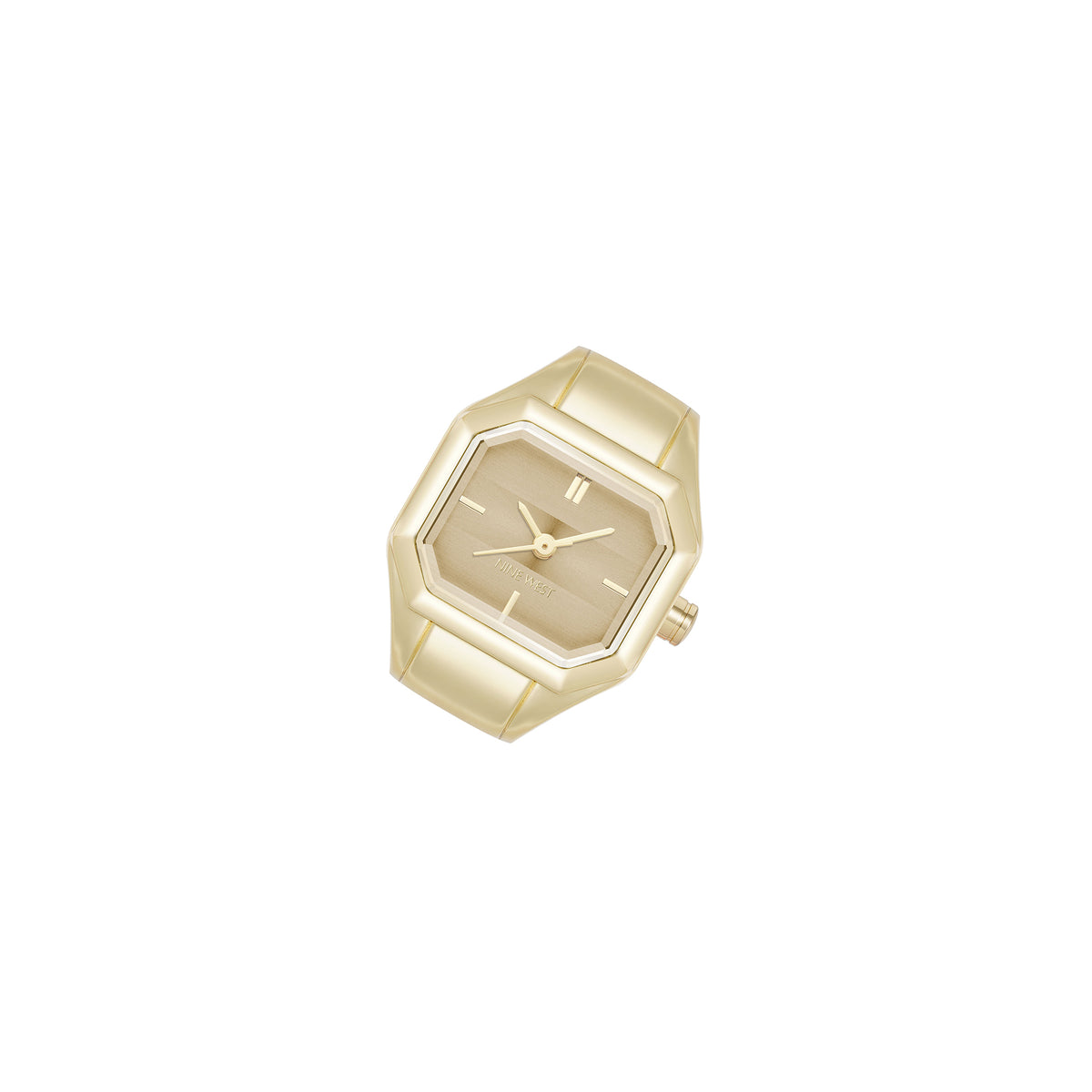 Nine West Gold-Tone Steel Taupe Dial Women's Ring Watch - NW3346RINGTNG