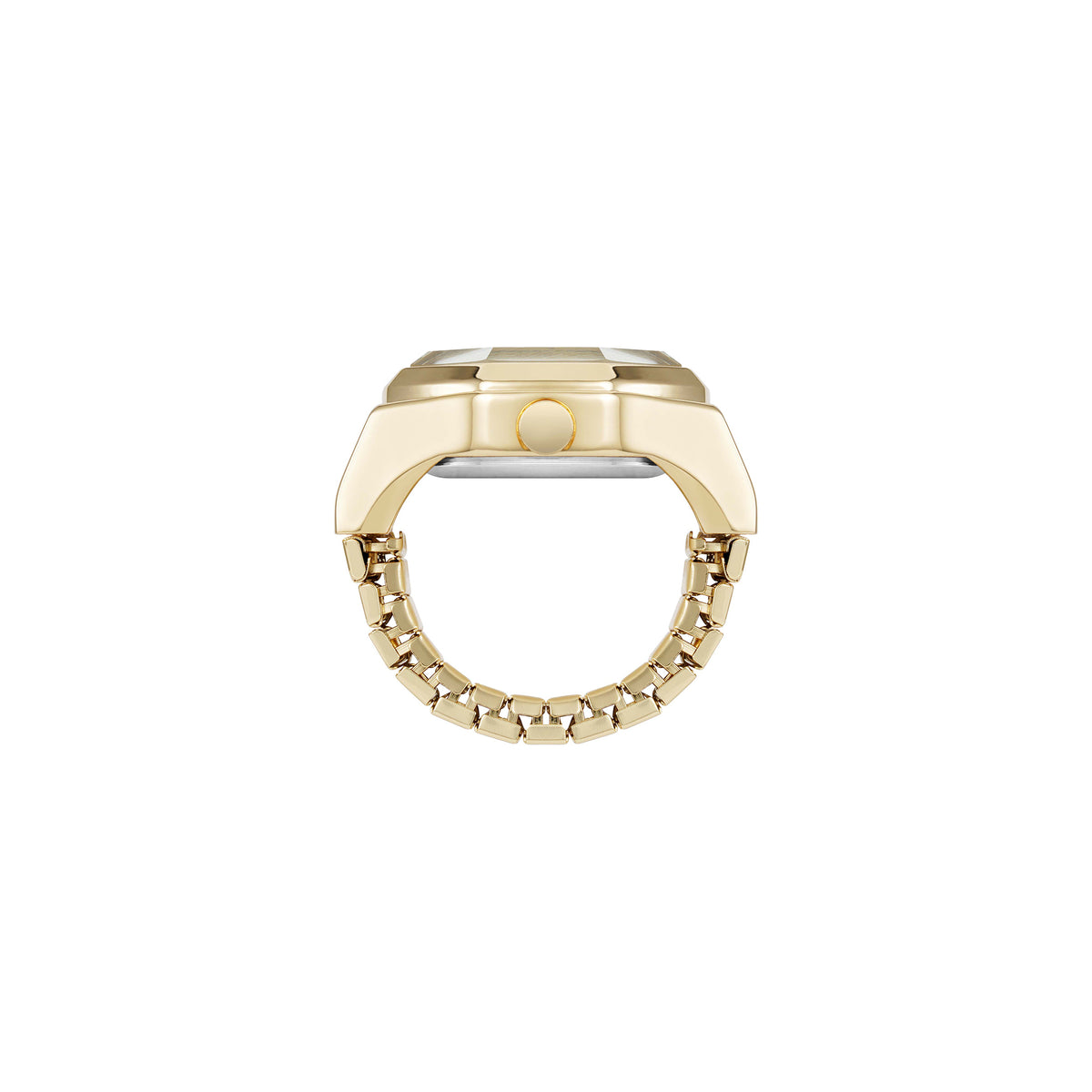 Nine West Gold Steel Silver Pink Dial Women's Ring Watch - NW3348RINGPKG