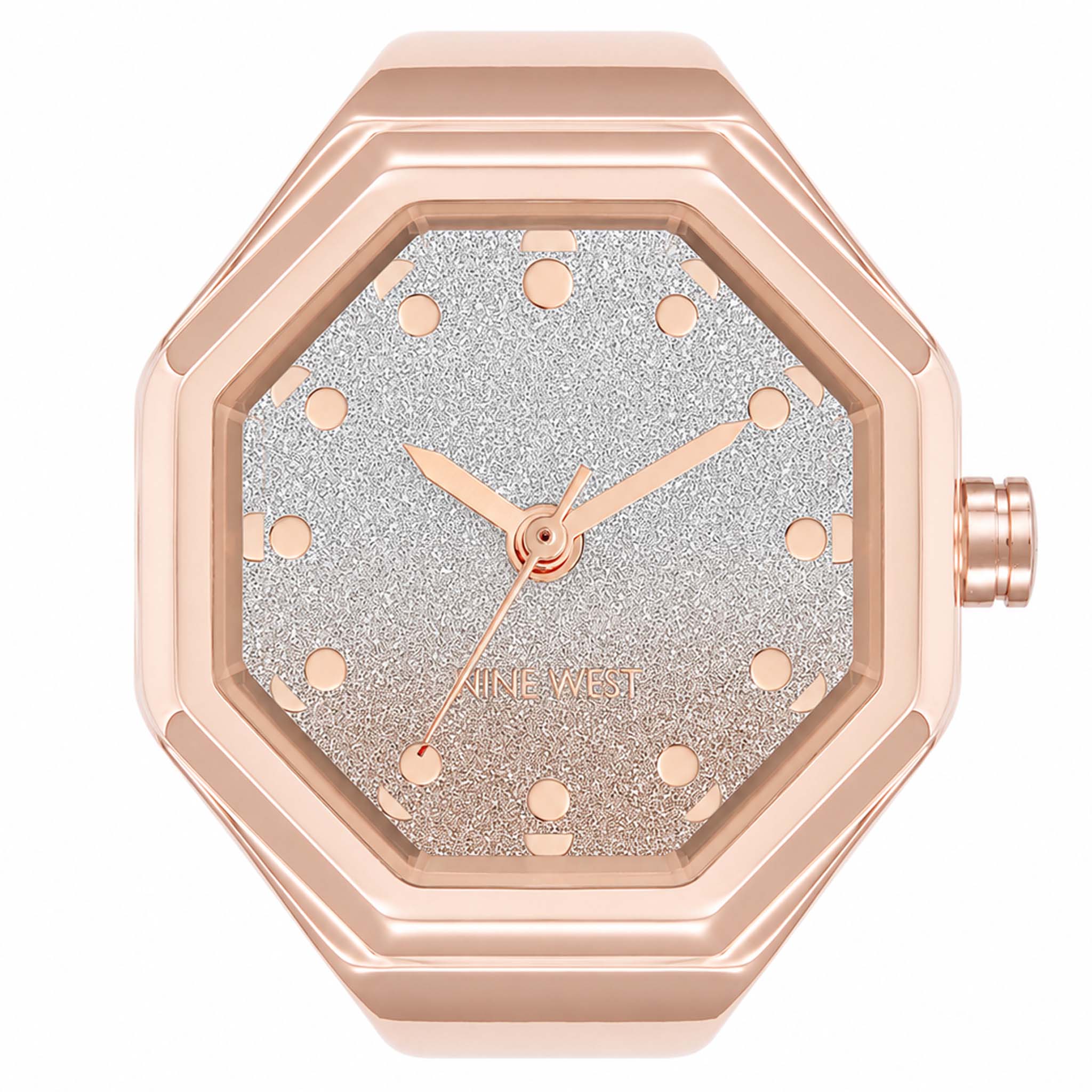 Nine West Rose Gold Steel Silver Gold Dial Women's Watch - NW3348RINGRGR