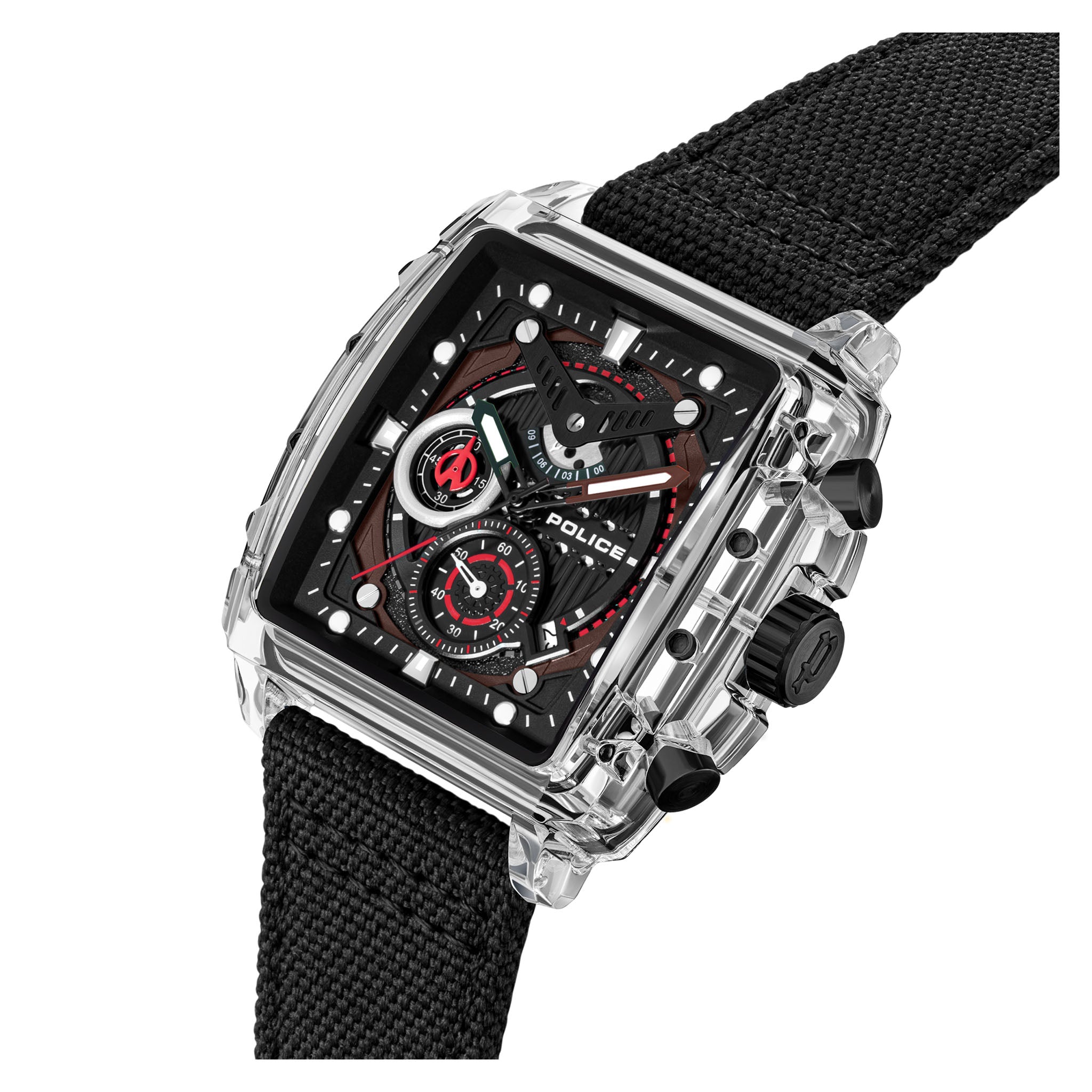 Police Nylon Black Dial Chronograph Men's Watch - PEWGC00770X0