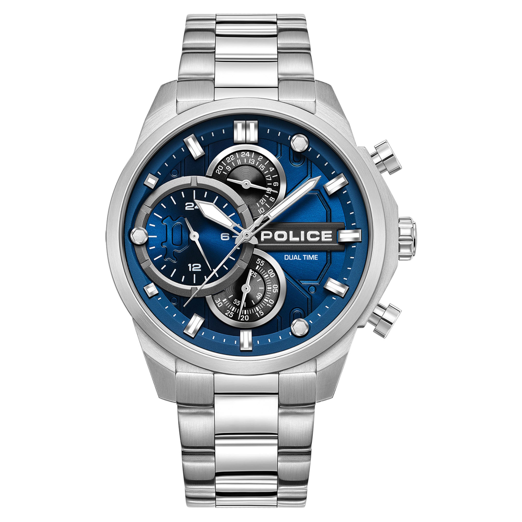 Police Stainless Steel Blue Gradient Dial Multi-function Men's Watch - PEWGK0039207