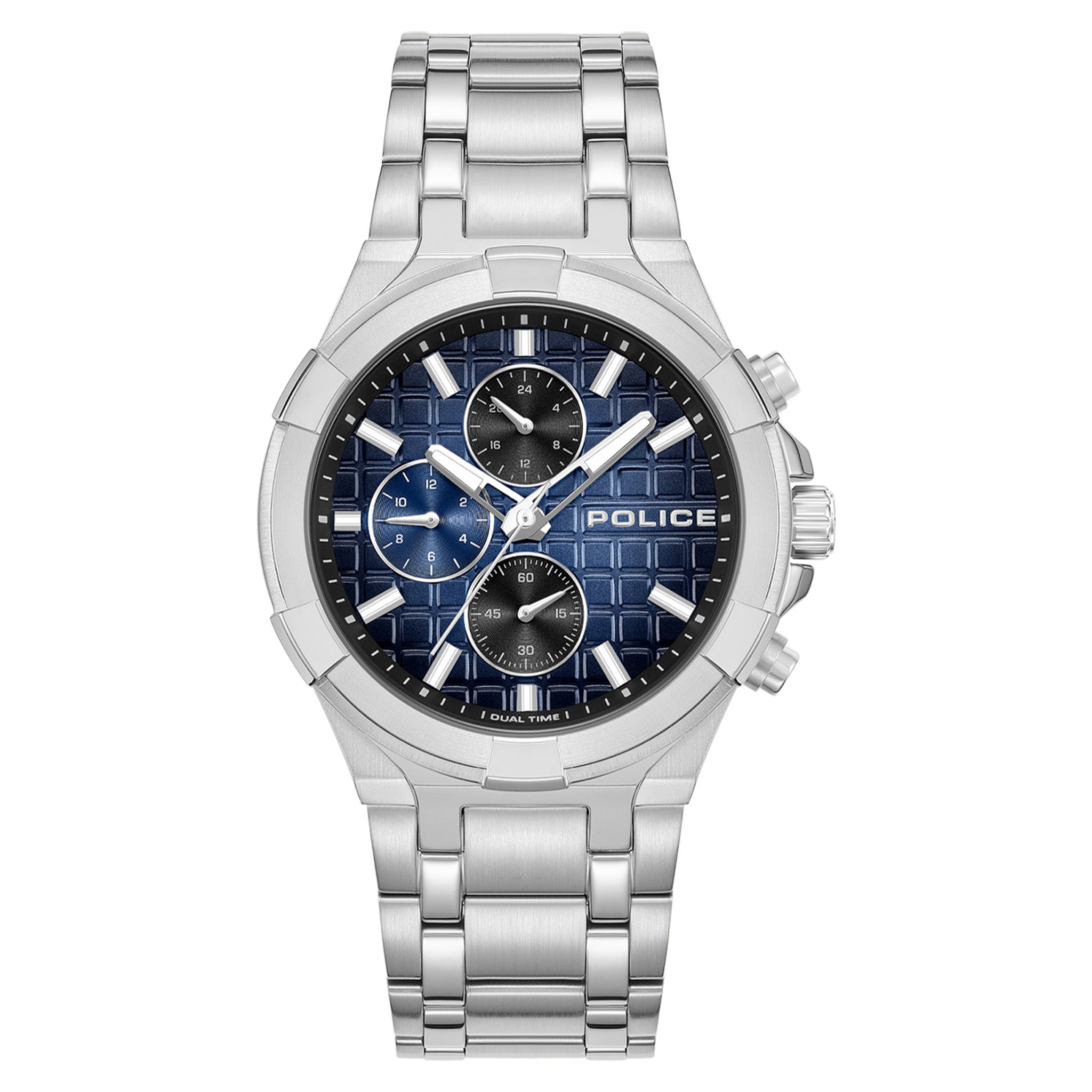 Police Stainless Steel Blue Gradient Dial Multi-function Men's Watch - PEWGK0082004