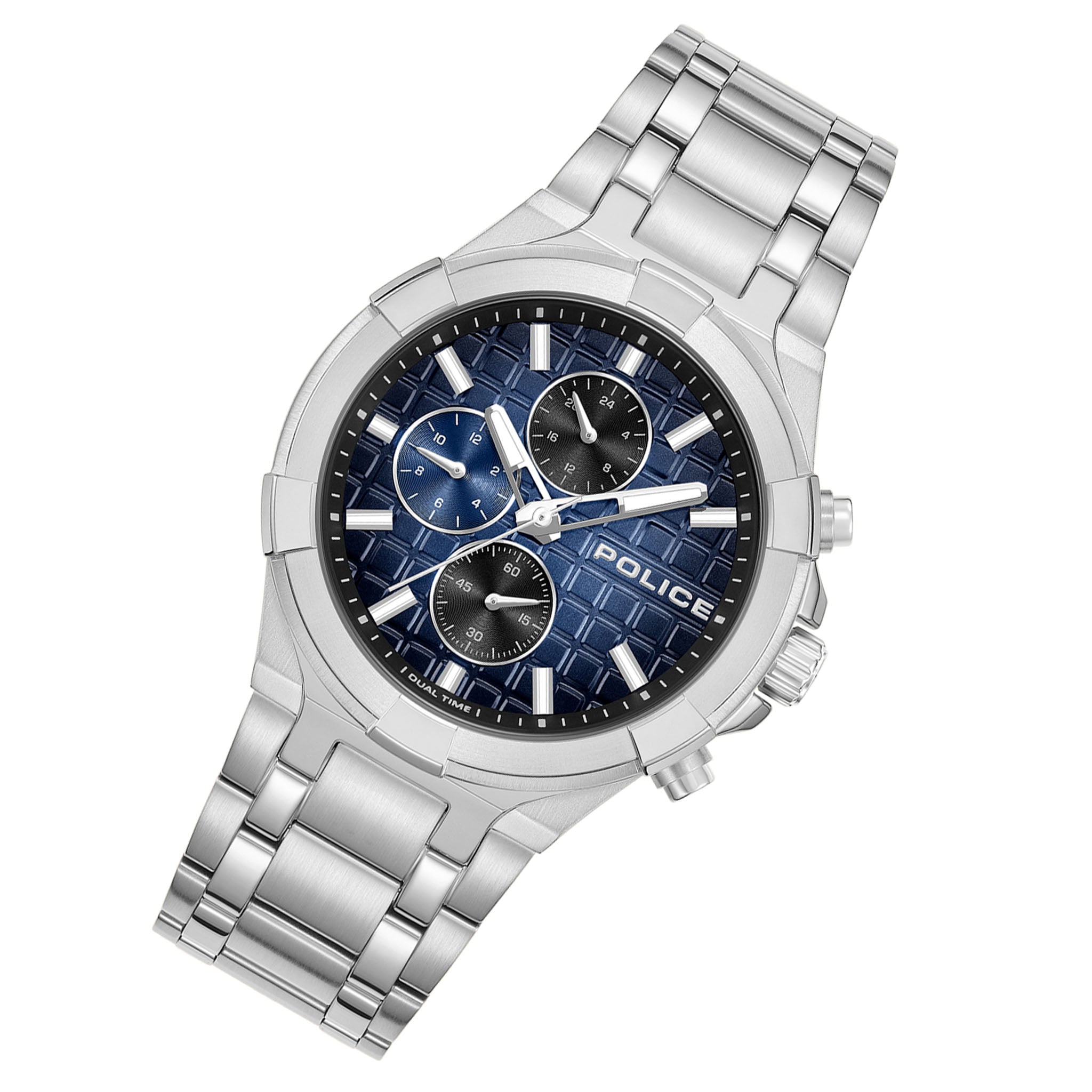 Police Stainless Steel Blue Gradient Dial Multi-function Men's Watch - PEWGK0082004