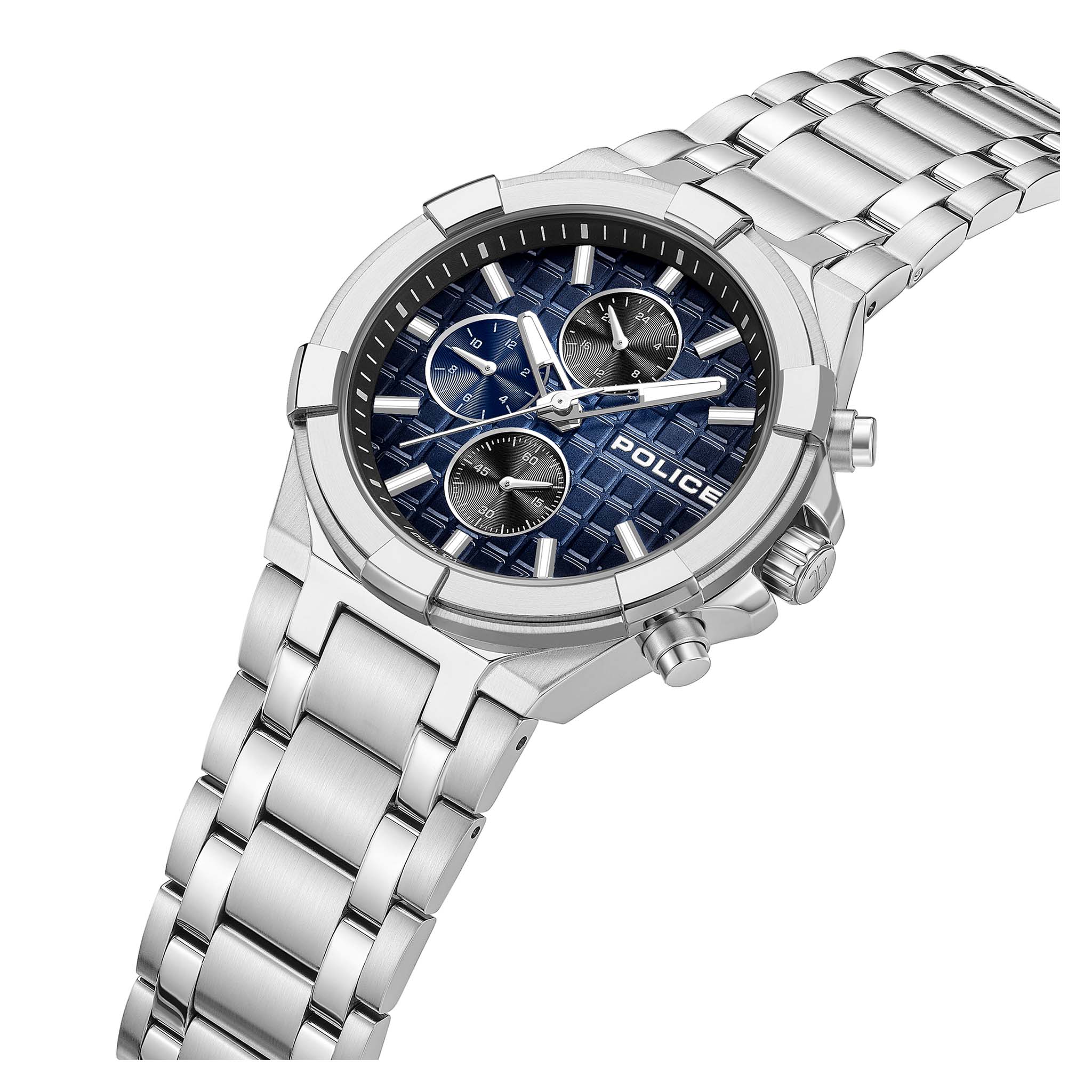 Police Stainless Steel Blue Gradient Dial Multi-function Men's Watch - PEWGK0082004
