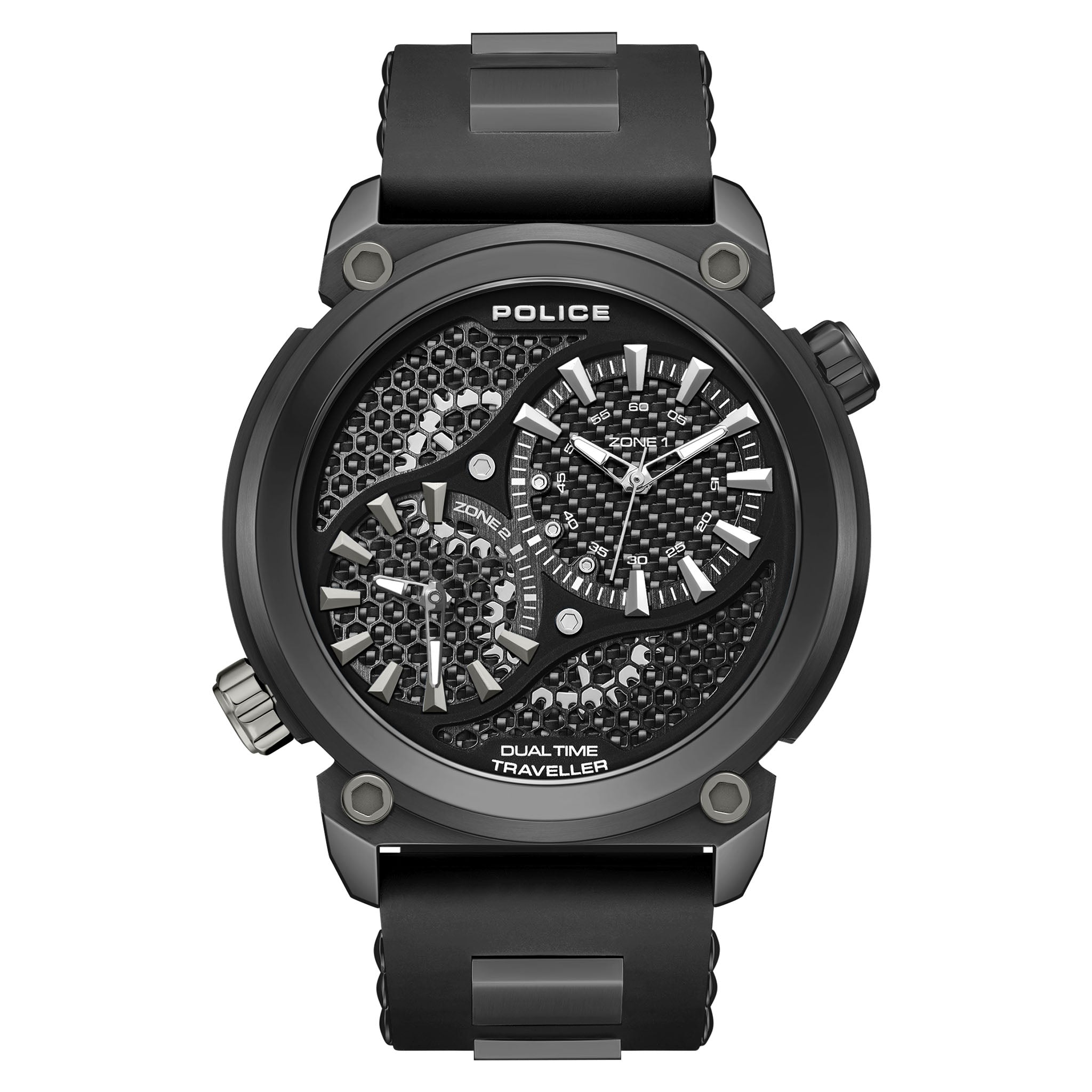 Police Silicone Black Dial Men's Watch - PEWGM0071802