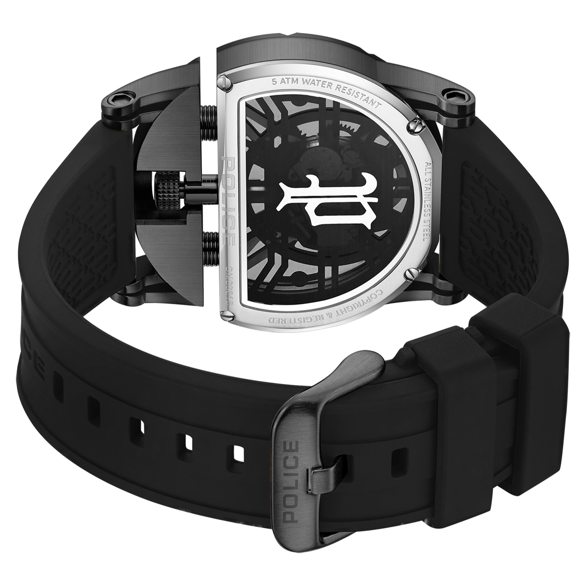 Police Silicone Black & Gun Dial Men's Watch - PEWGM0081507