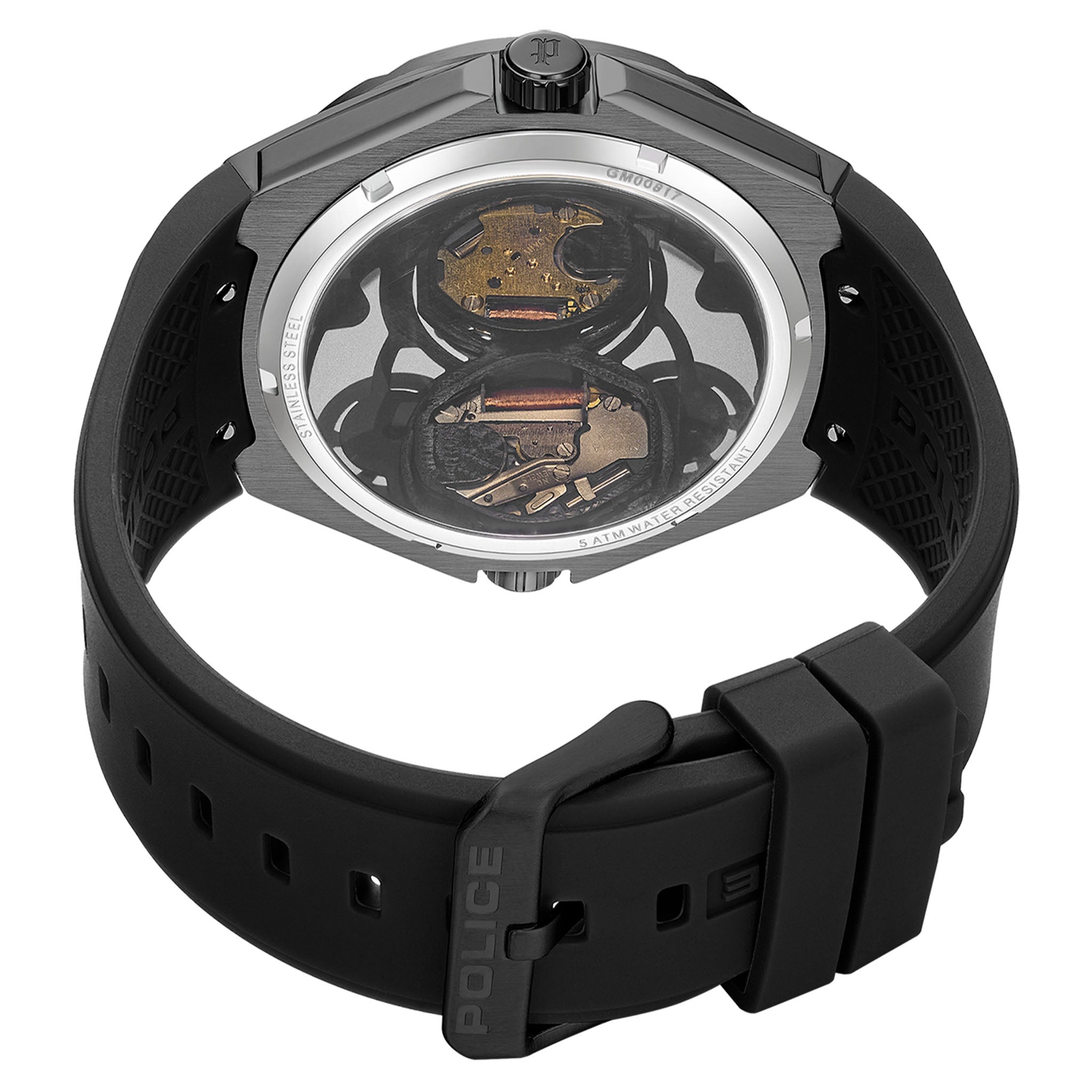 Police Black Silicone Multi-function Men's Watch - PEWGM0081701
